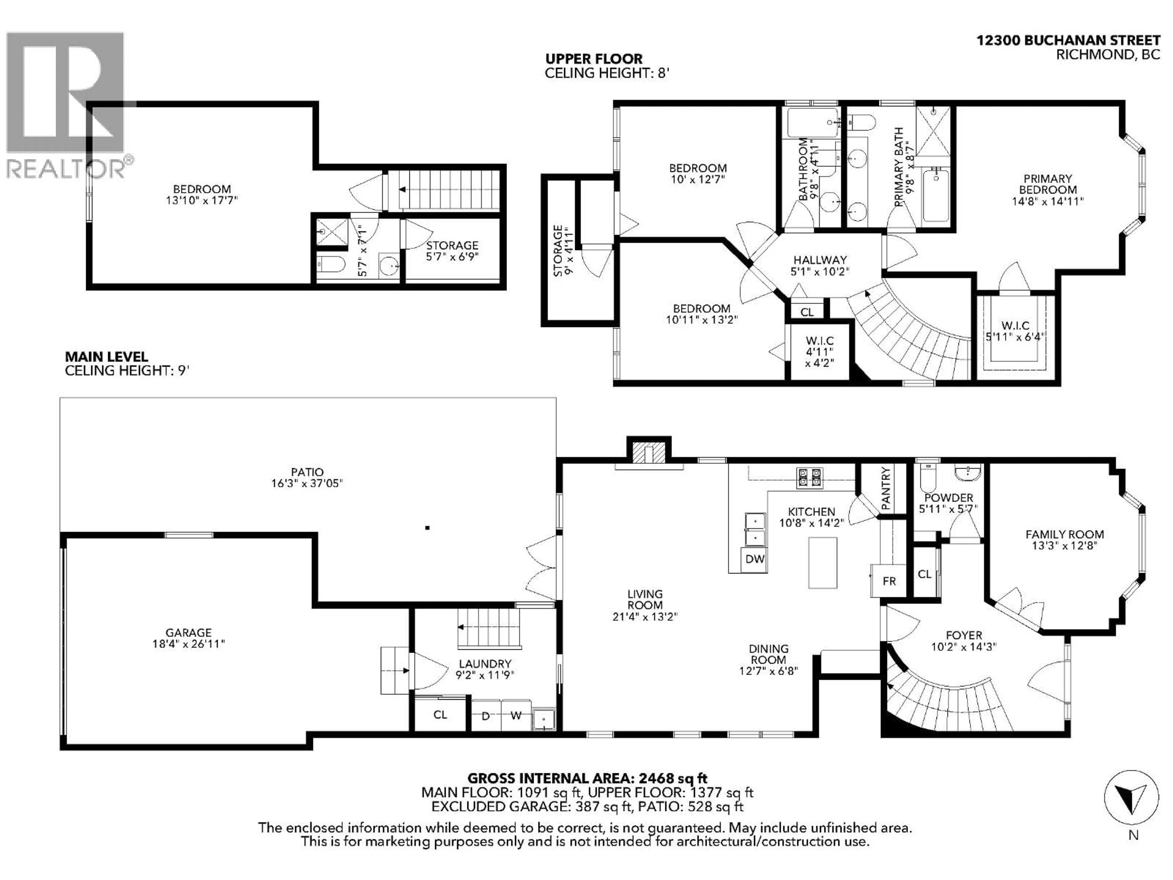 Floor plan for 12300 BUCHANAN STREET, Richmond British Columbia V7E6T8