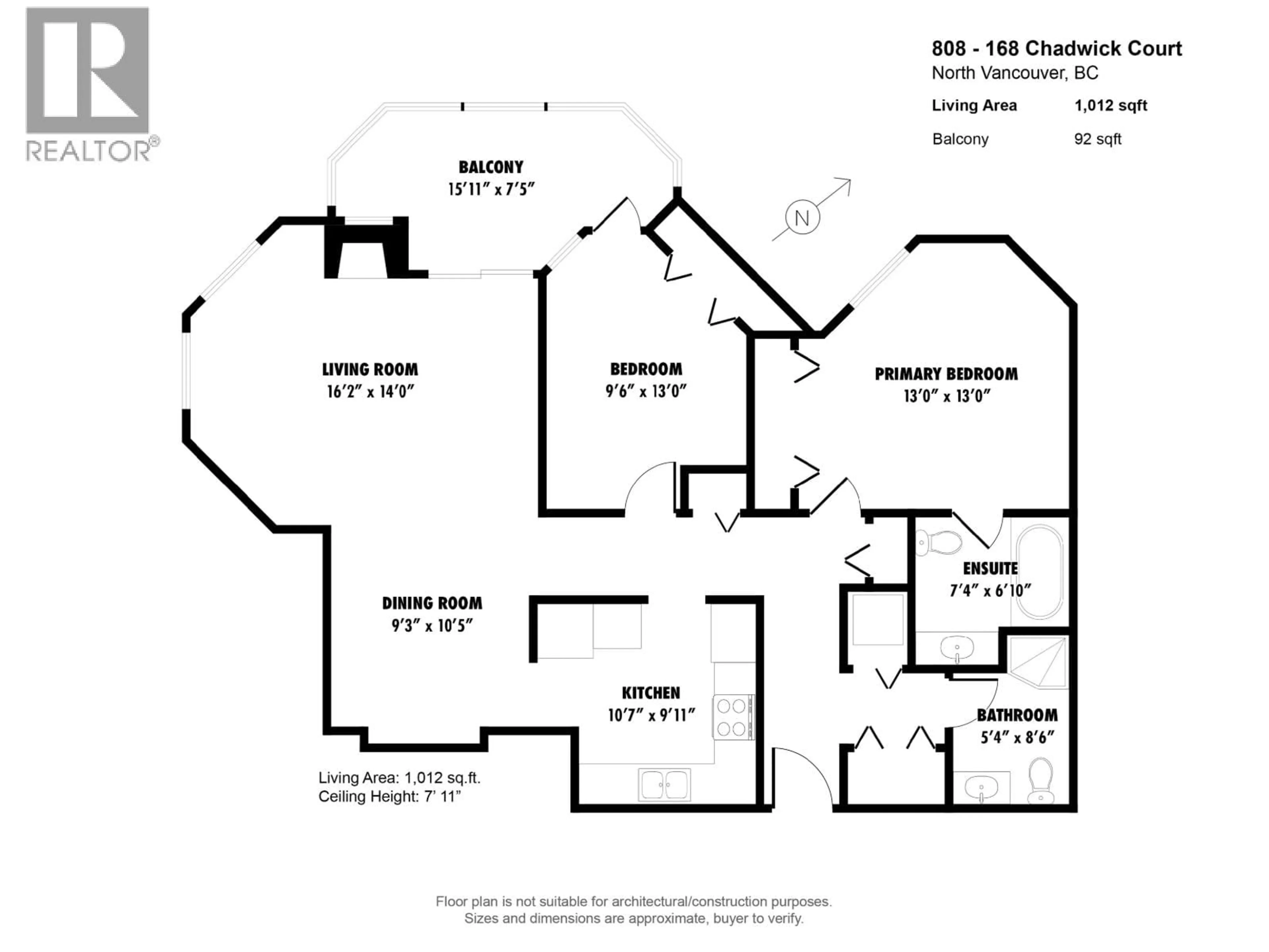 Floor plan for 808 - 168 CHADWICK COURT, North Vancouver British Columbia V7M3L4