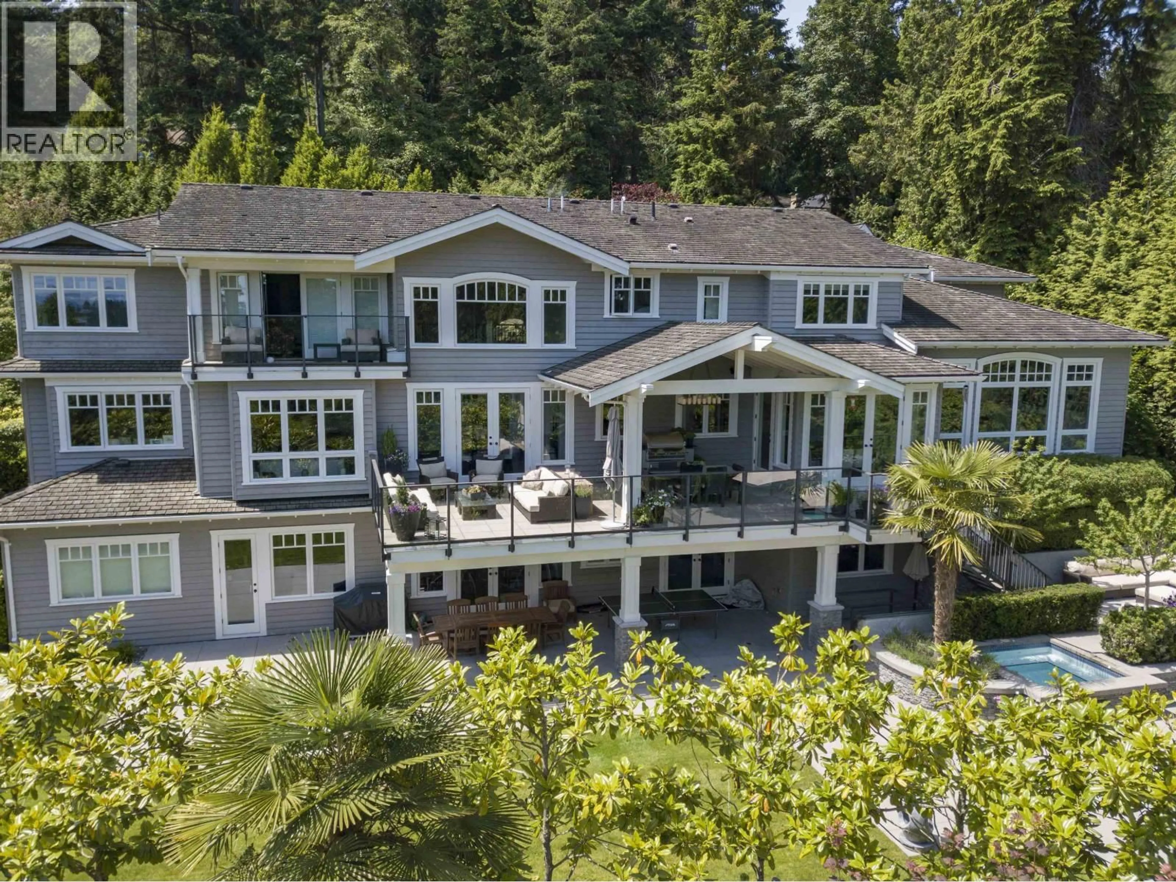 A pic from outside/outdoor area/front of a property/back of a property/a pic from drone, water/lake/river/ocean view for 460 WESTHOLME ROAD, West Vancouver British Columbia V7V2N1