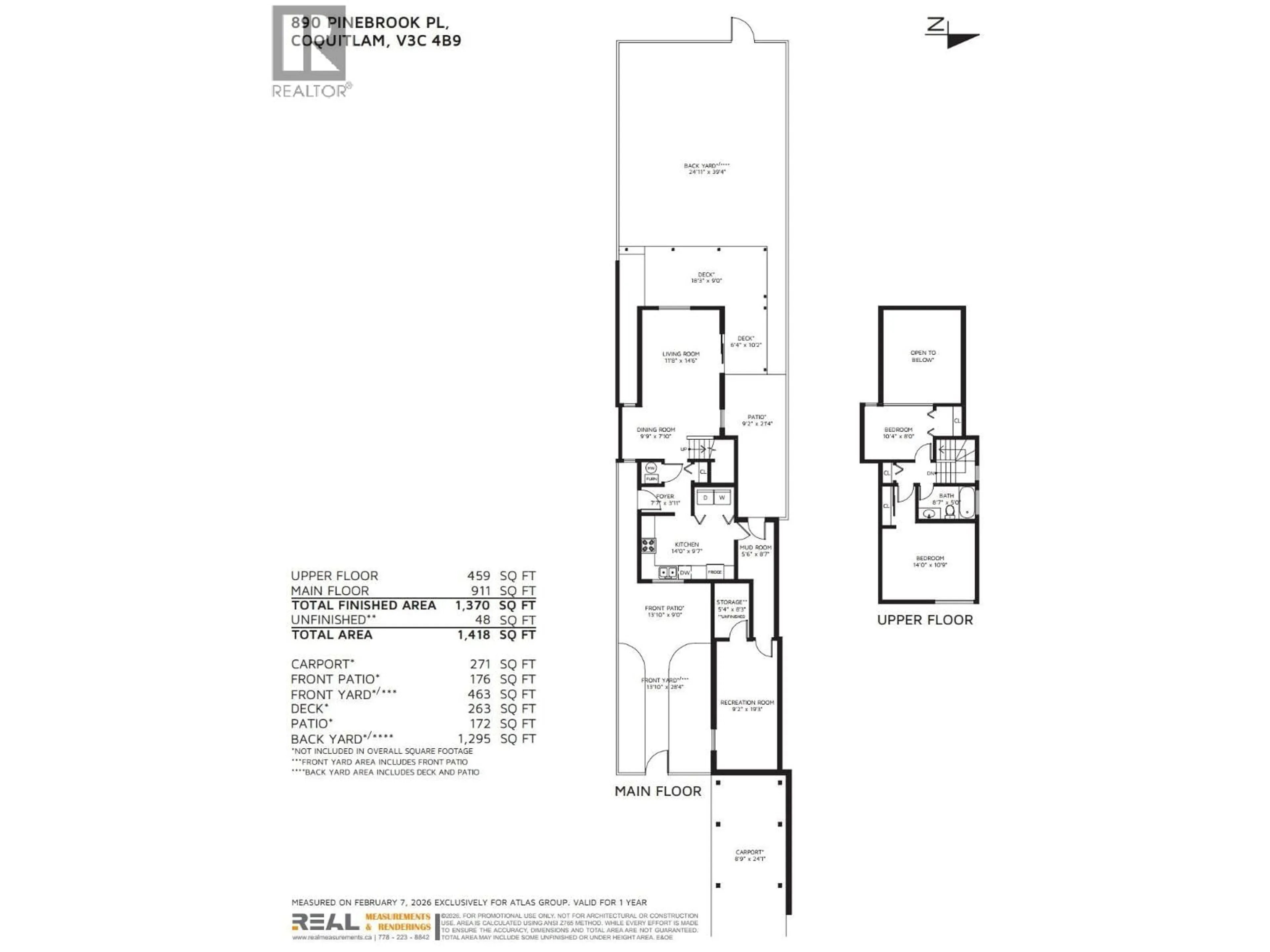 Floor plan for 890 PINEBROOK PLACE, Coquitlam British Columbia V3C4B9