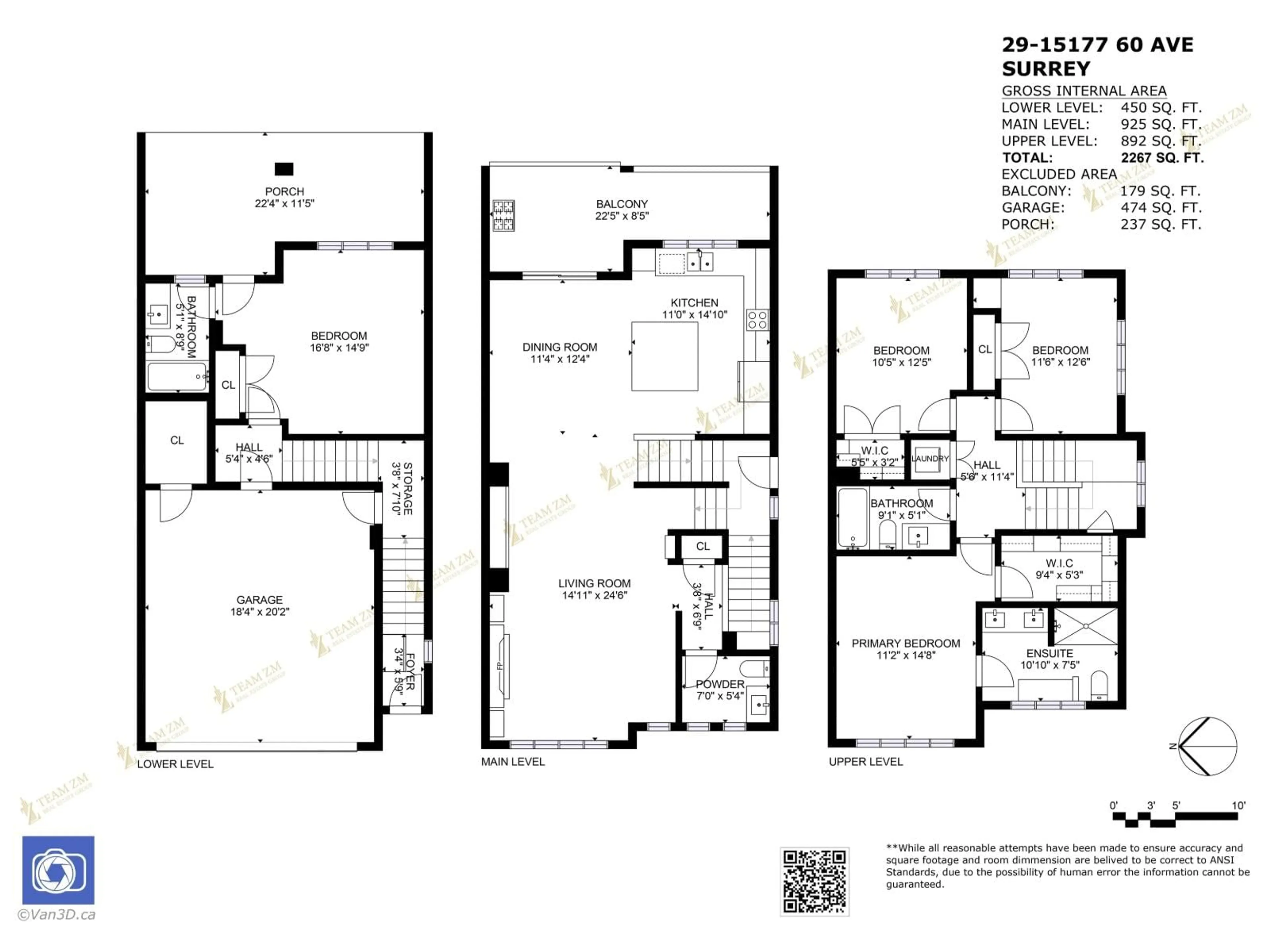 Floor plan for 29 - 15177 60 AVENUE, Surrey British Columbia V3S7B3