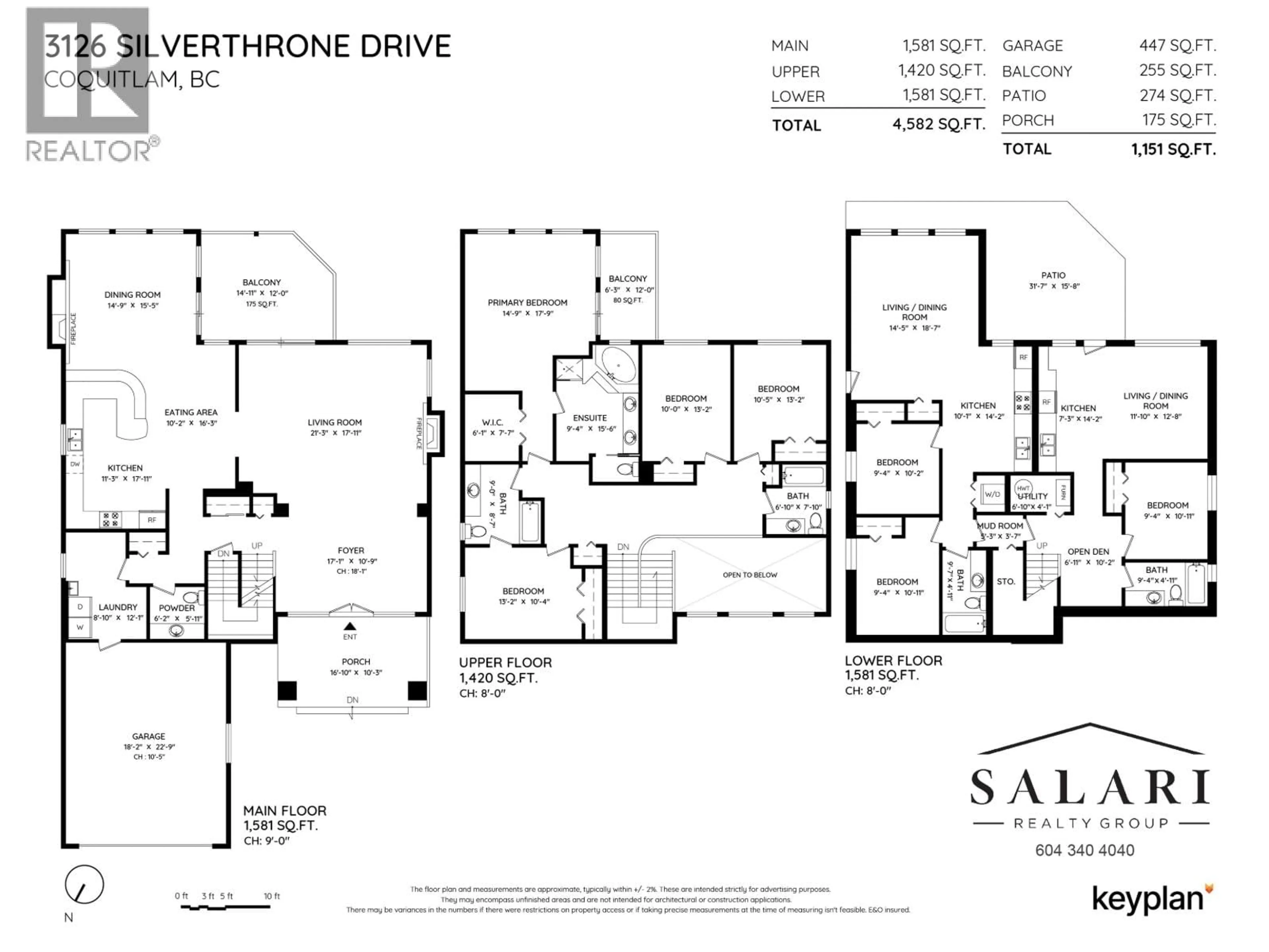 Floor plan for 3126 SILVERTHRONE DRIVE, Coquitlam British Columbia V3E3B1