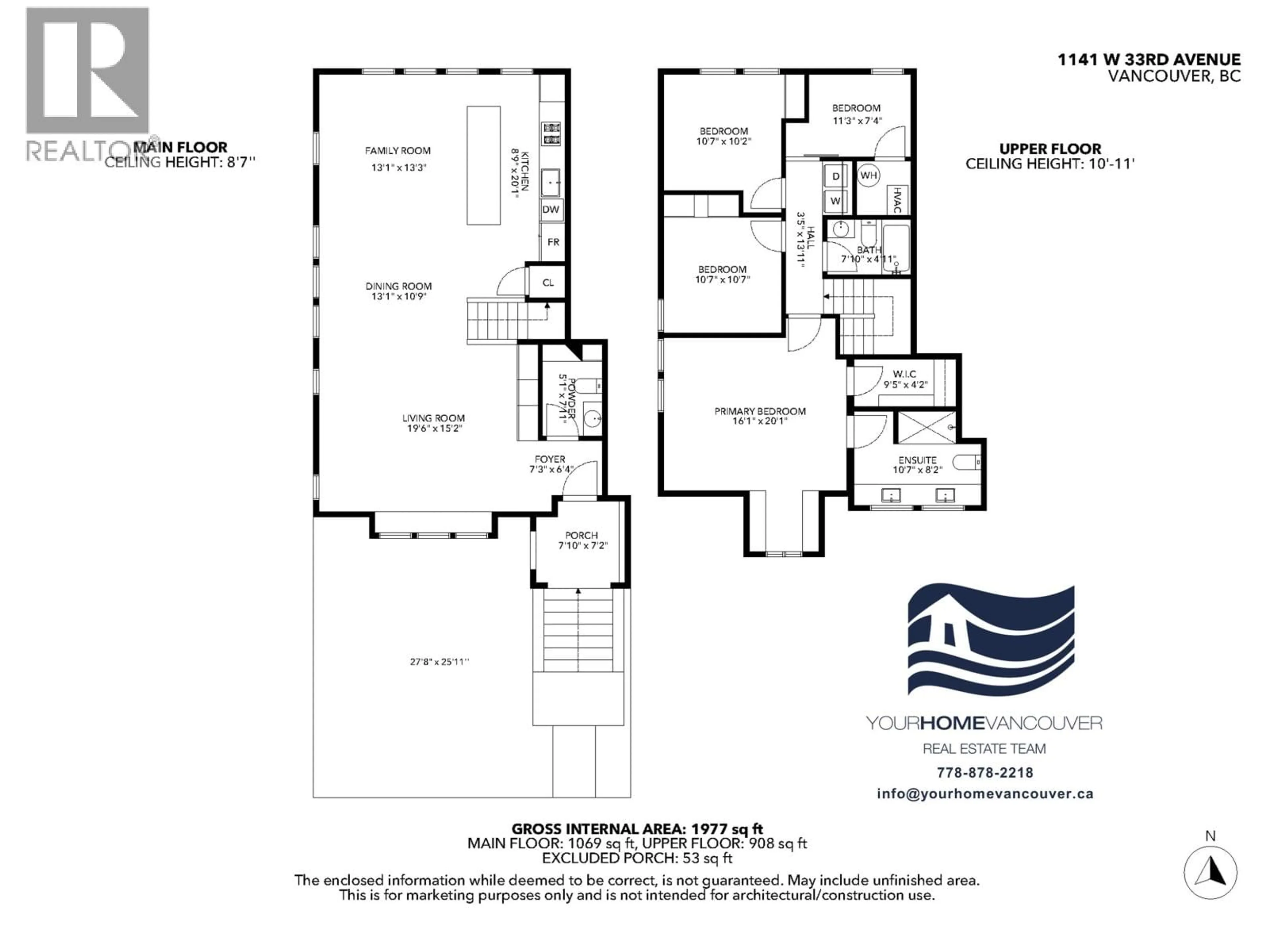 Floor plan for 1141 33RD AVENUE, Vancouver British Columbia V6M1A3