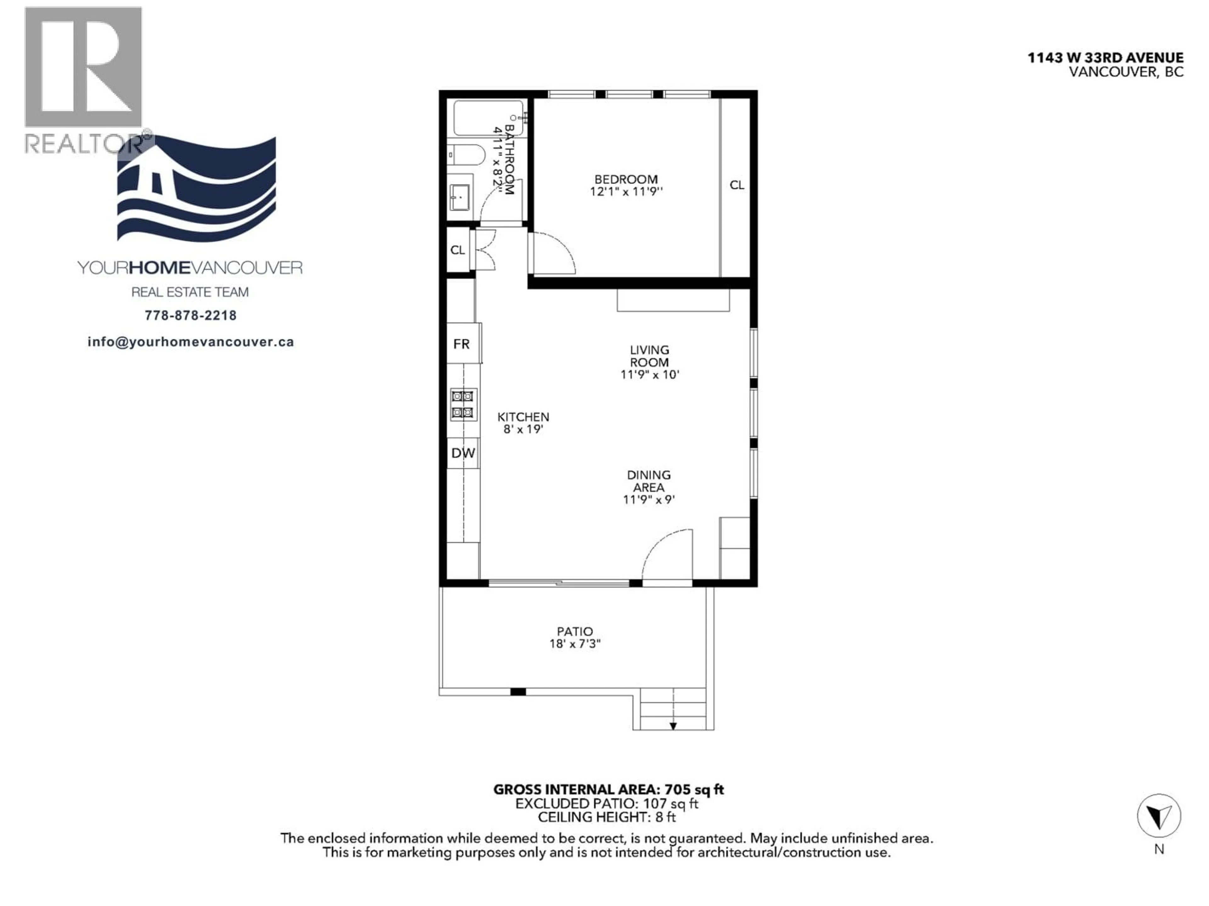 Floor plan for 1143 33RD AVENUE, Vancouver British Columbia V6M1A3