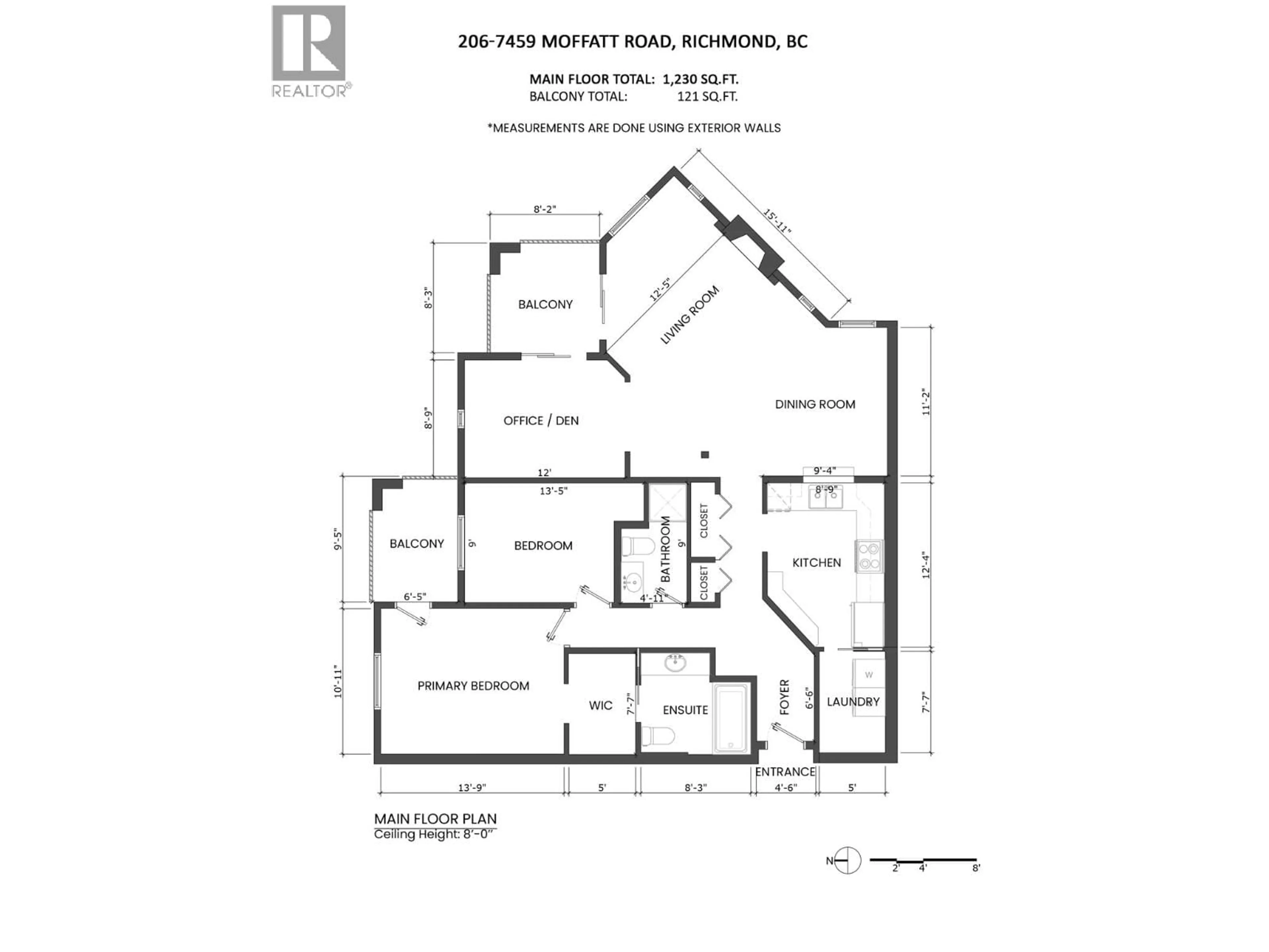 Floor plan for 206 - 7459 MOFFATT ROAD, Richmond British Columbia V6Y1X9