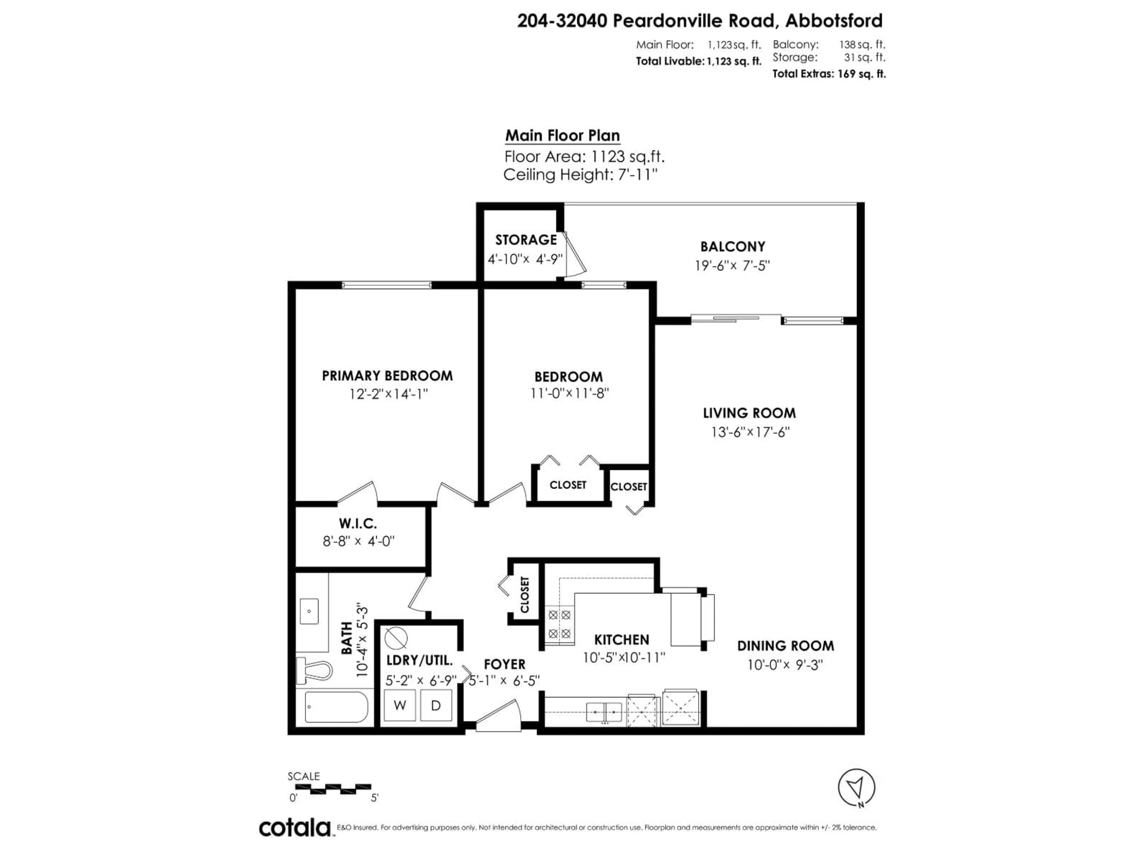 Floor plan for 204 - 32040 PEARDONVILLE ROAD, Abbotsford British Columbia V2T6N8