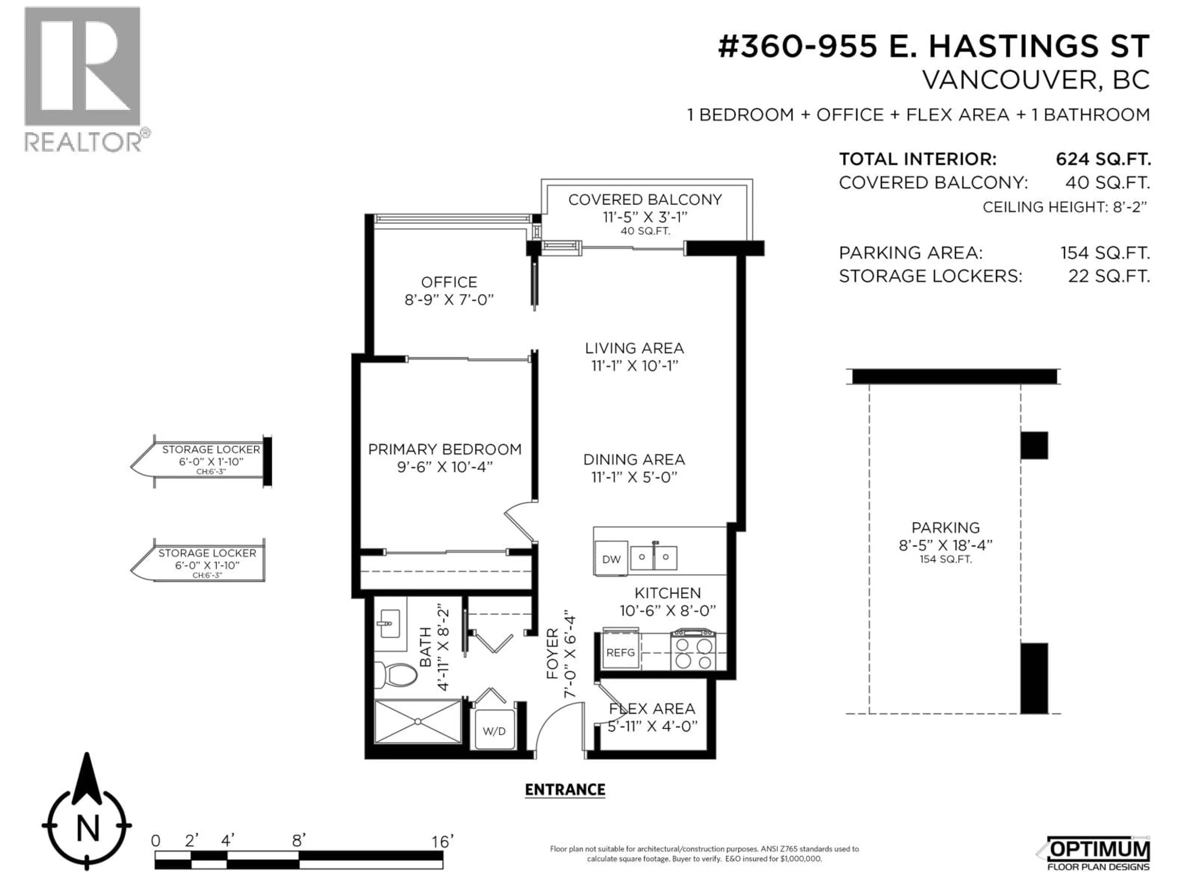 Floor plan for 360 - 955 HASTINGS STREET, Vancouver British Columbia V6A0G8