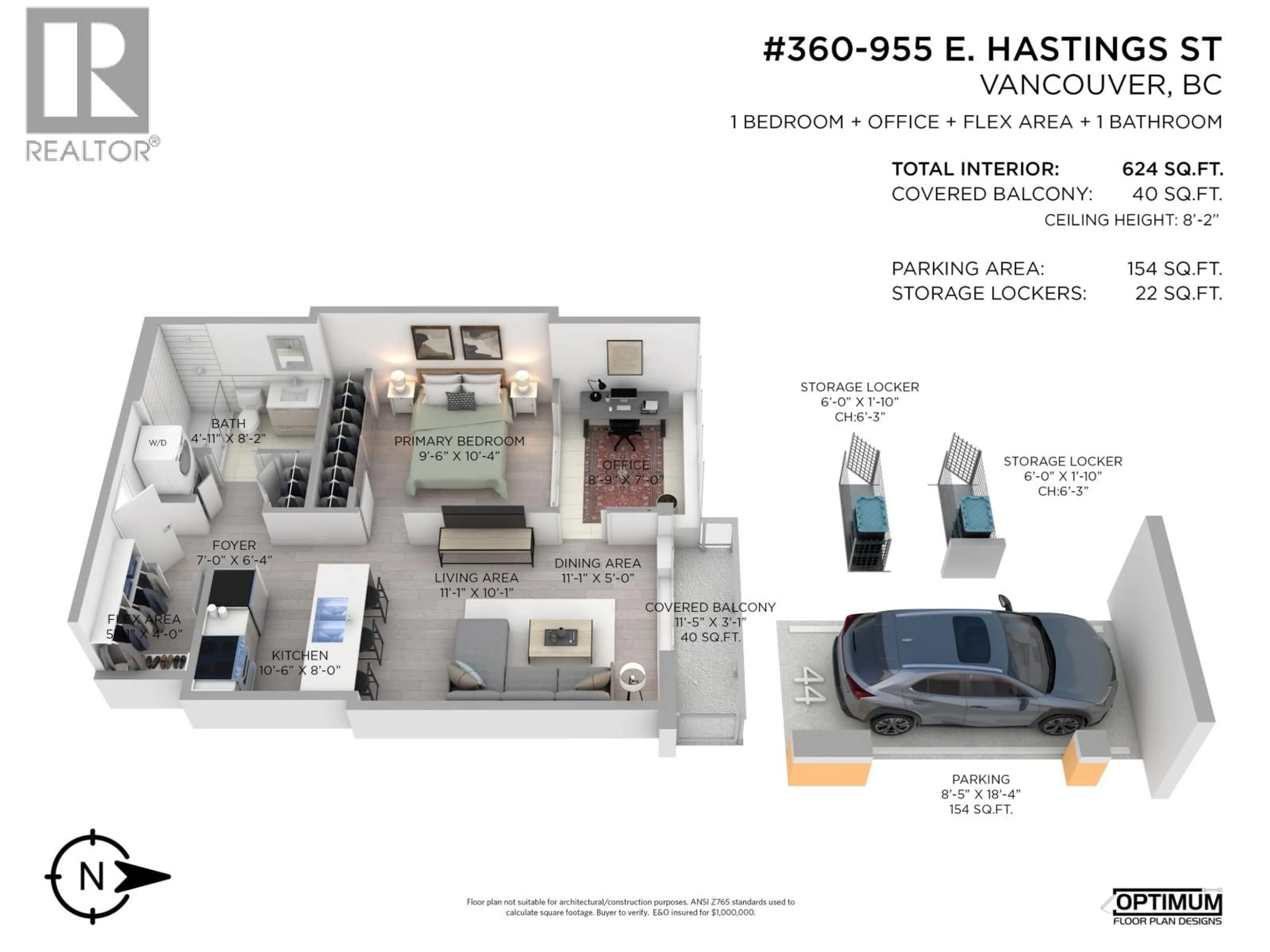 Floor plan for 360 - 955 HASTINGS STREET, Vancouver British Columbia V6A0G8