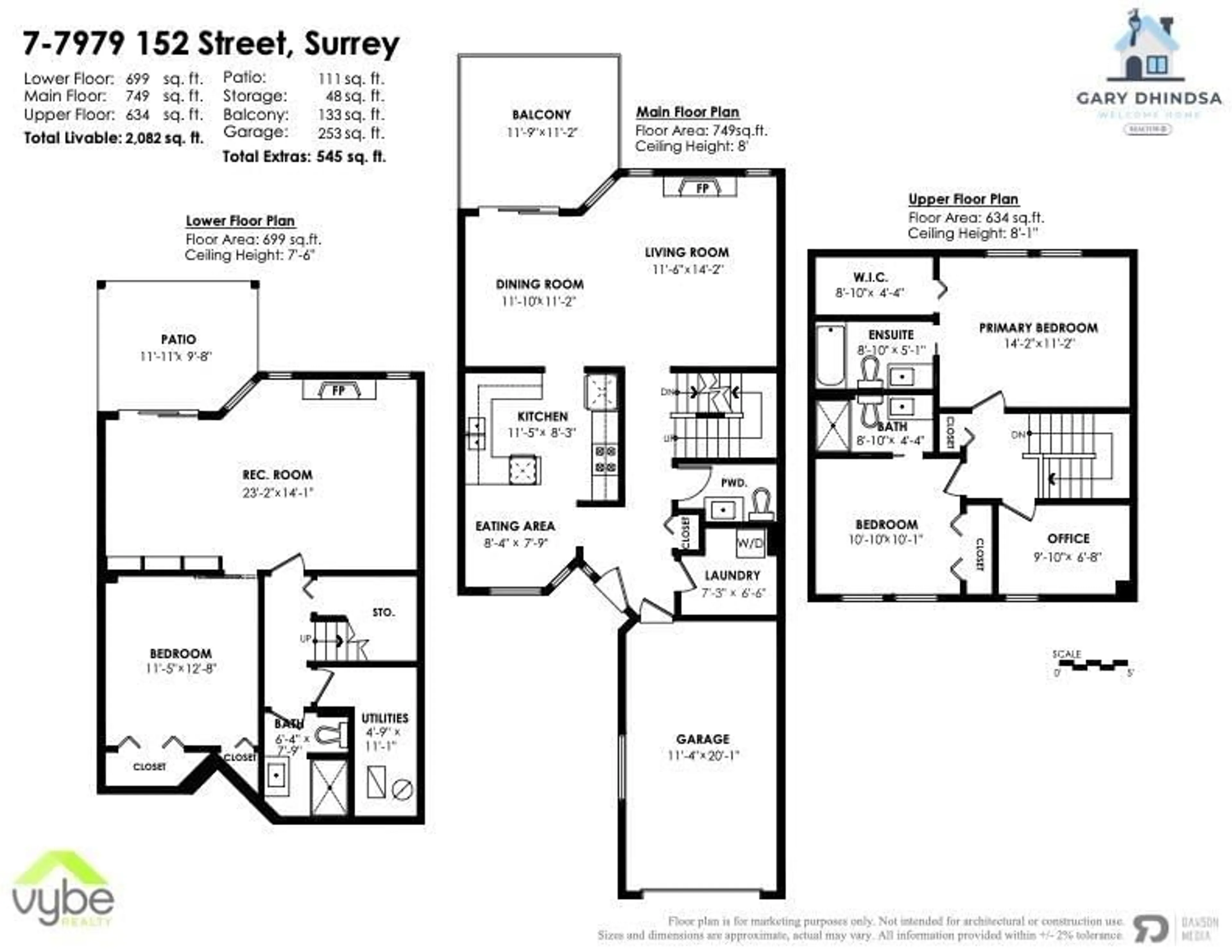 Floor plan for 20 - 2803 MARBLE HILL DRIVE, Abbotsford British Columbia V3G2Y4