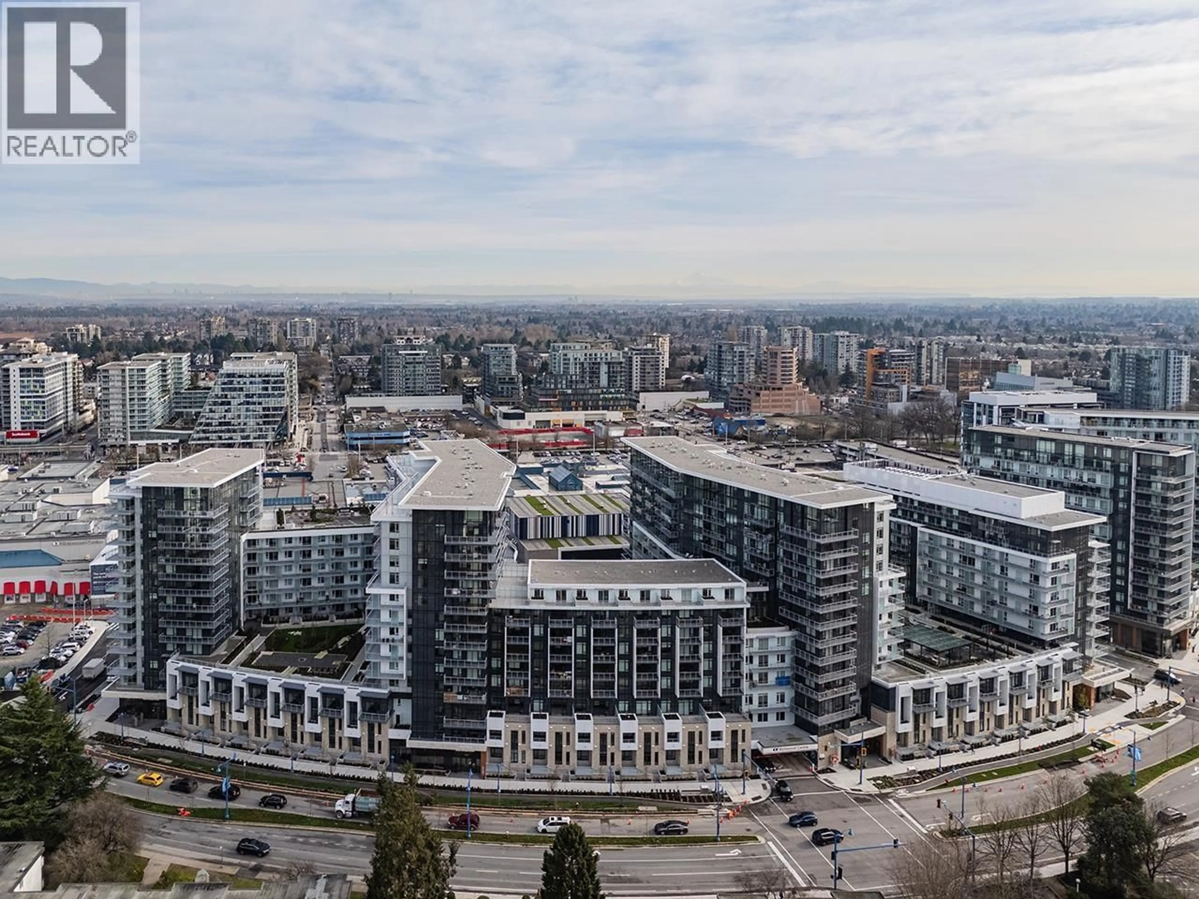 A pic from outside/outdoor area/front of a property/back of a property/a pic from drone, city buildings view from balcony for 828 - 6300 MINORU BOULEVARD, Richmond British Columbia V6Y0N1
