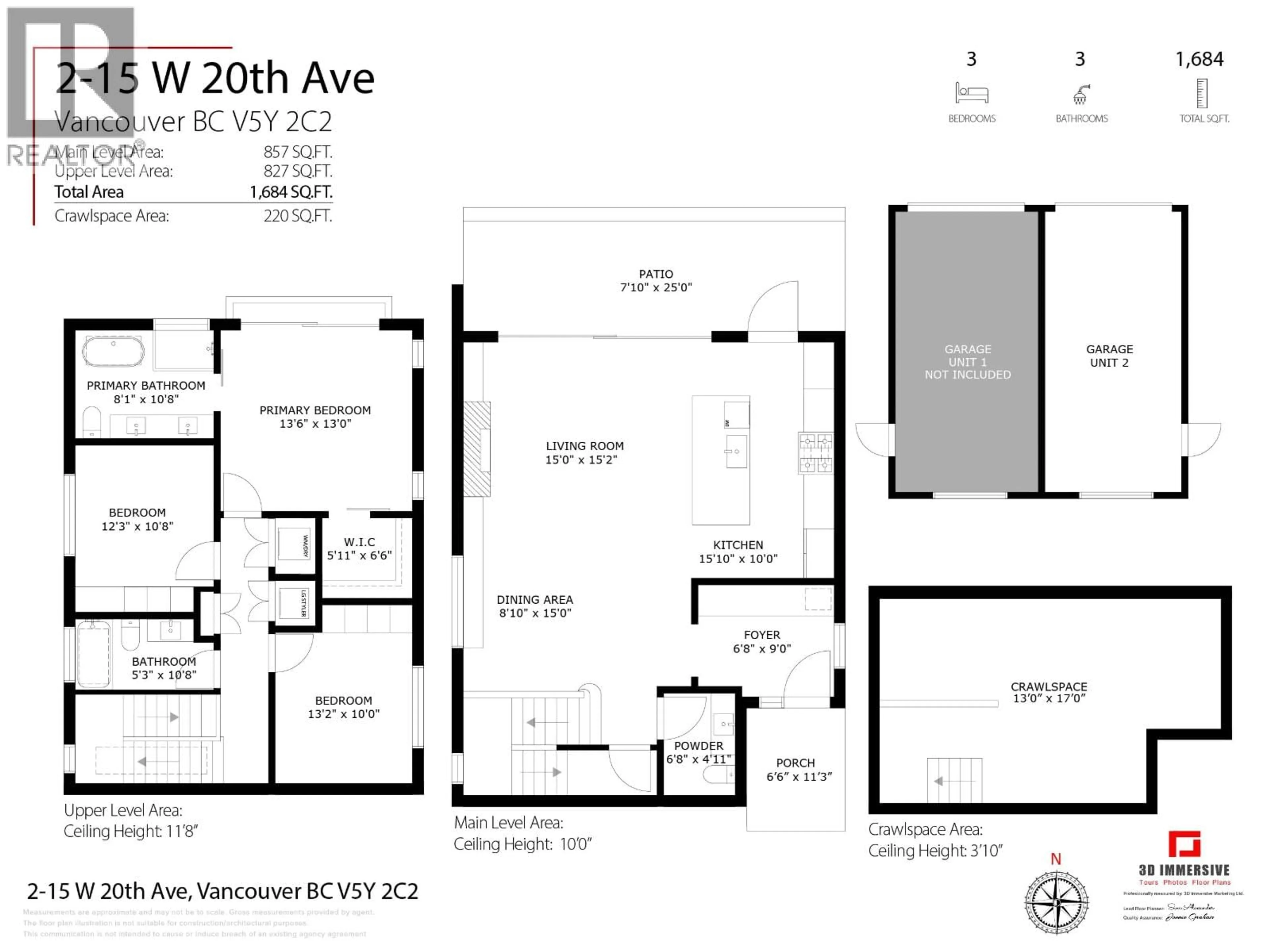 Floor plan for 2 - 15 20TH AVENUE, Vancouver British Columbia V5Y2C2