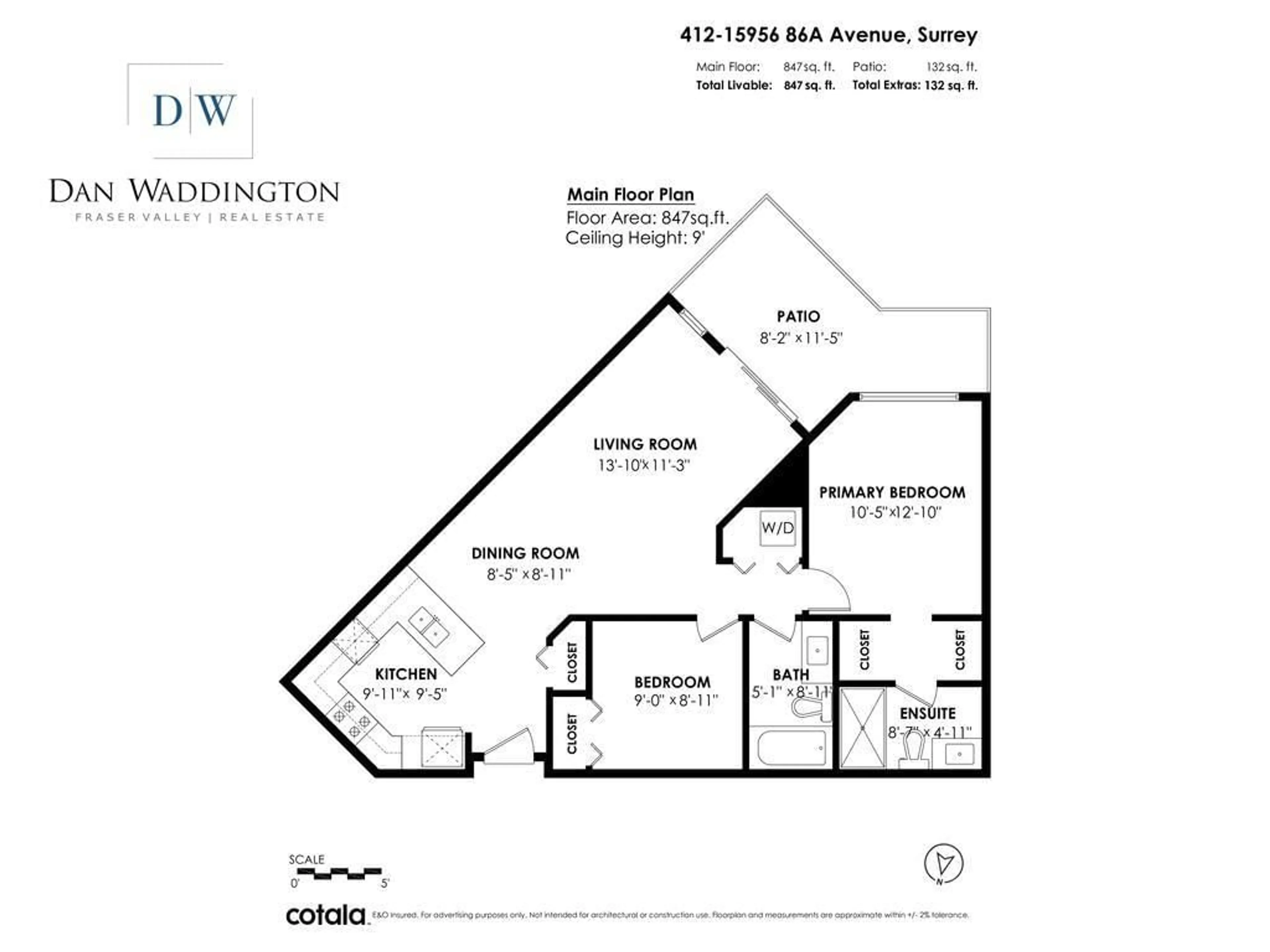 Floor plan for 412 - 15956 86A AVENUE, Surrey British Columbia V4N6N8