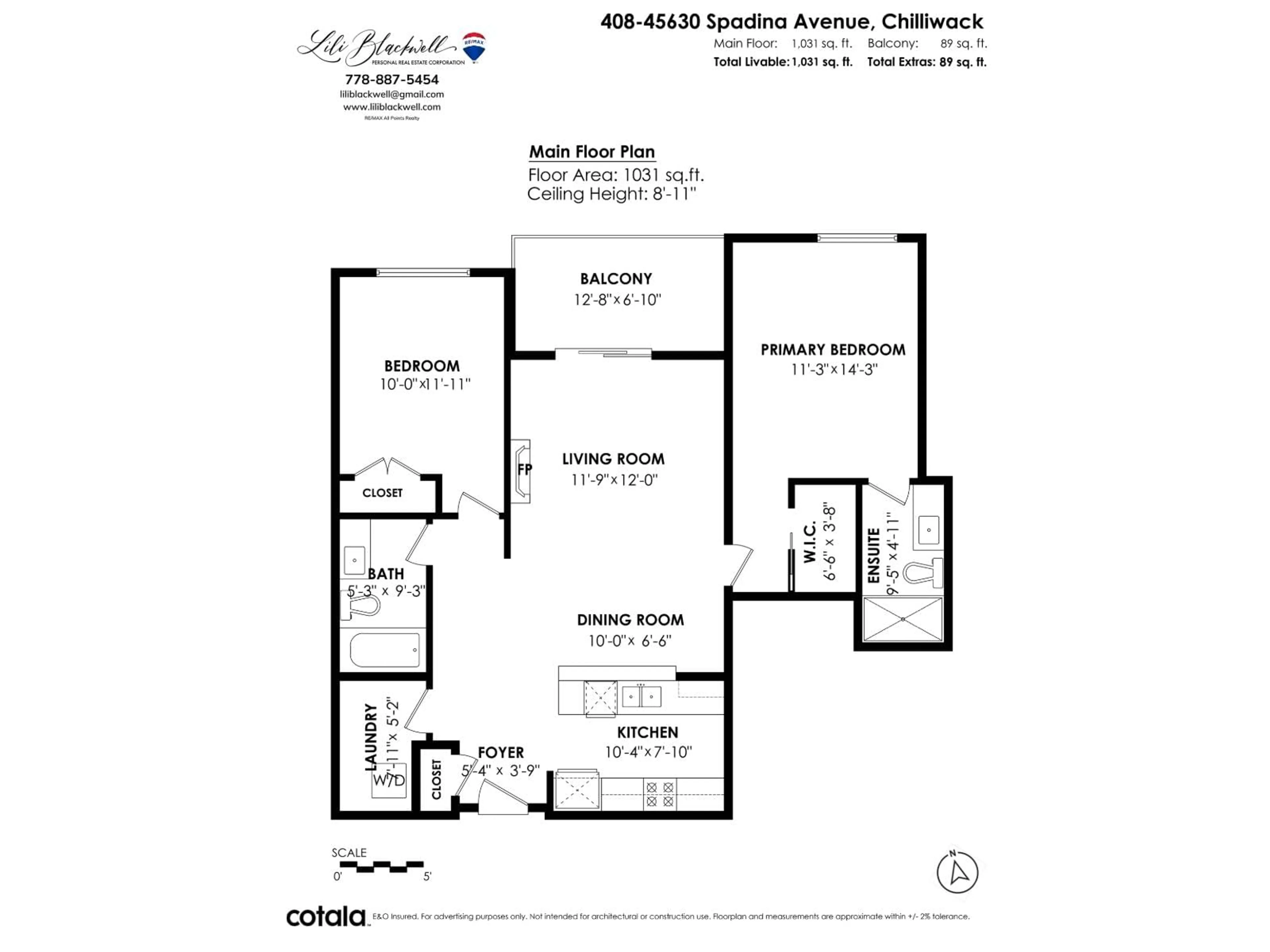 Floor plan for 408 - 45630 SPADINA AVENUE, Chilliwack British Columbia V2P0G9