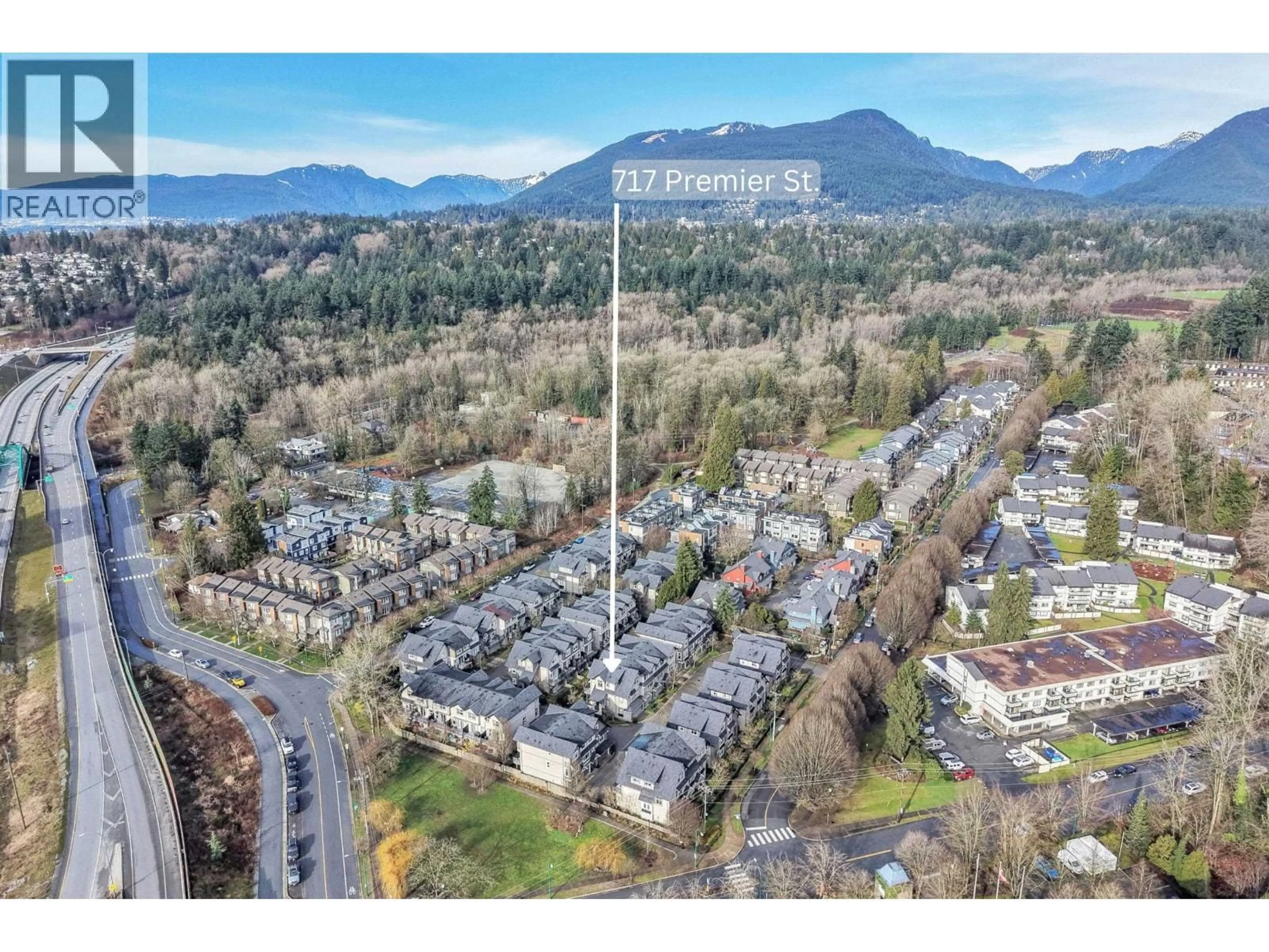 A pic from outside/outdoor area/front of a property/back of a property/a pic from drone, mountain view for 717 PREMIER STREET, North Vancouver British Columbia V7J0A5