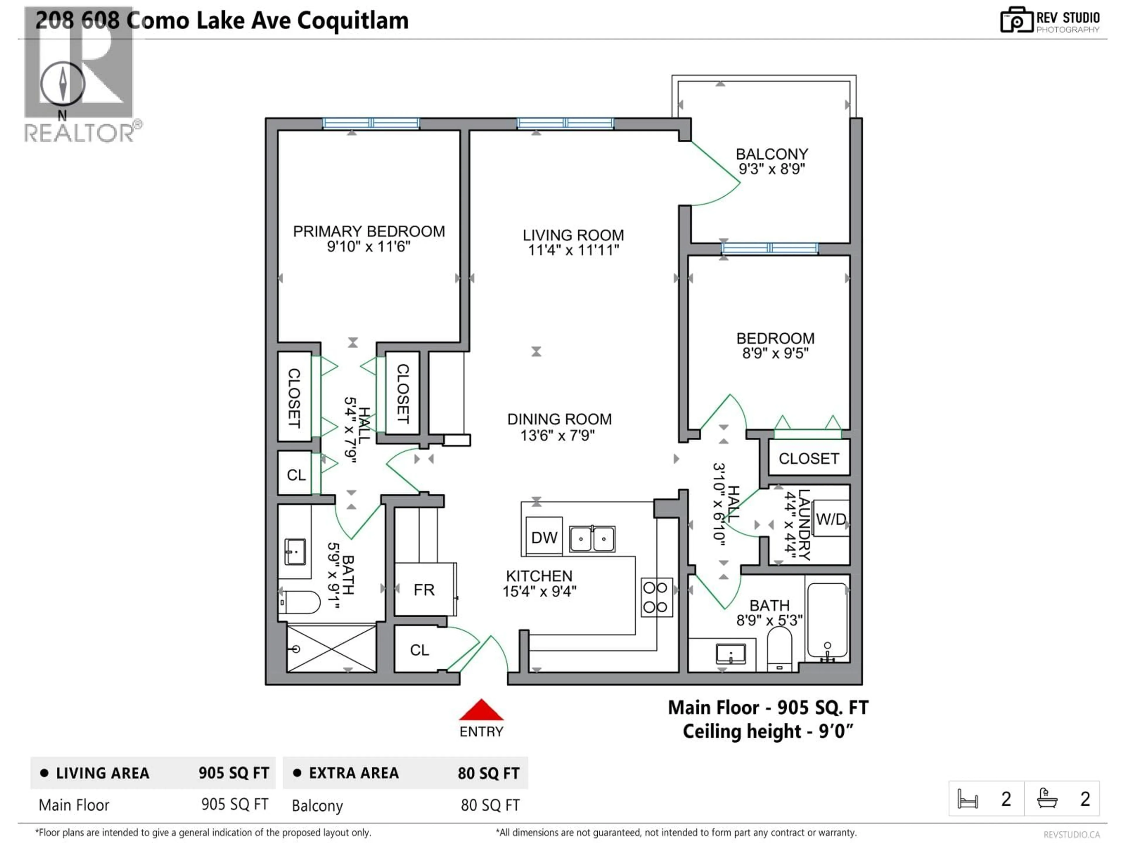 Floor plan for 208 - 608 COMO LAKE AVENUE, Coquitlam British Columbia V3J0B2