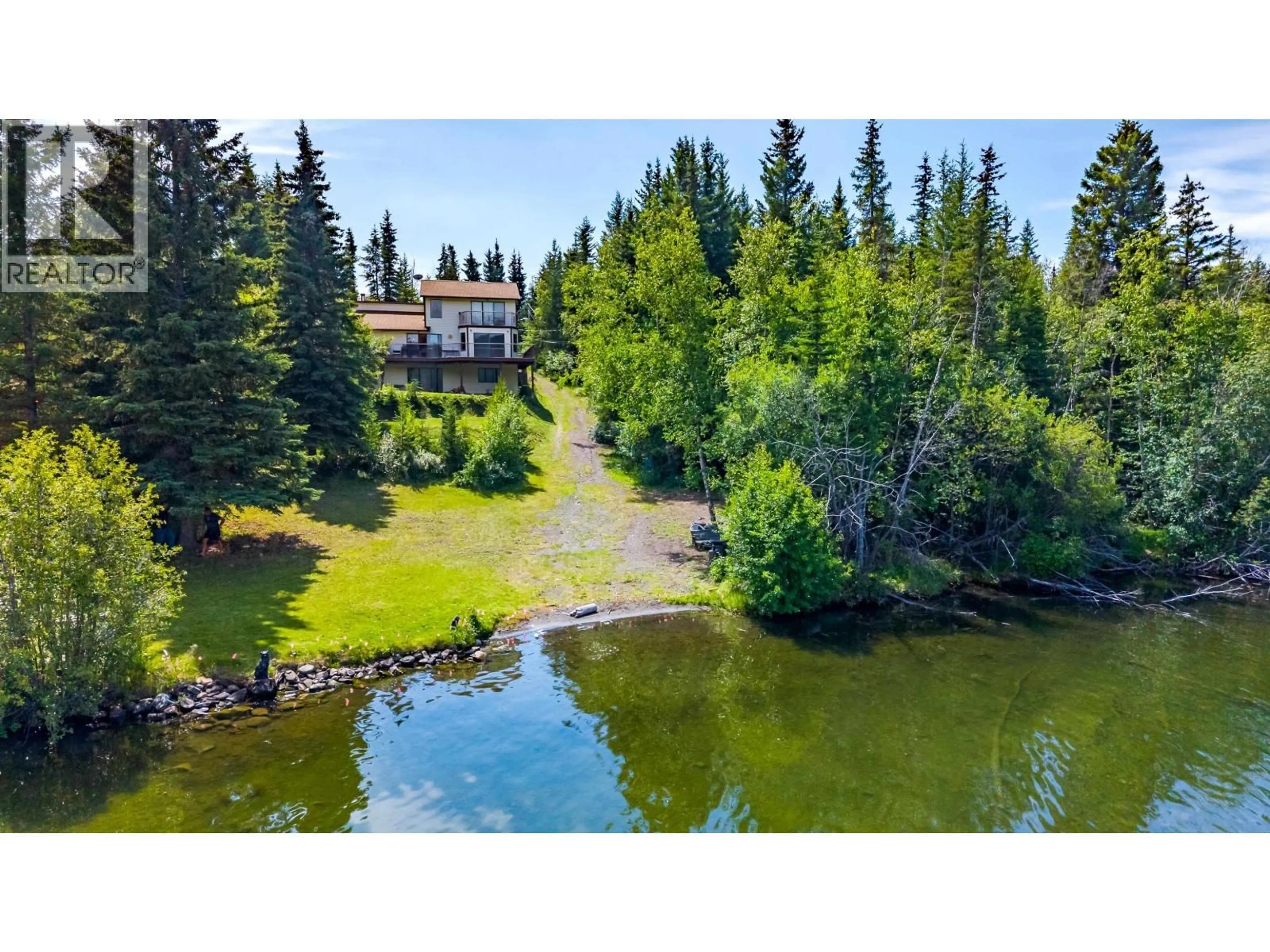 A pic from outside/outdoor area/front of a property/back of a property/a pic from drone, water/lake/river/ocean view for 7607 BEAZELY ROAD, Deka Lake / Sulphurous / Hathaway Lakes British Columbia V0K1X3