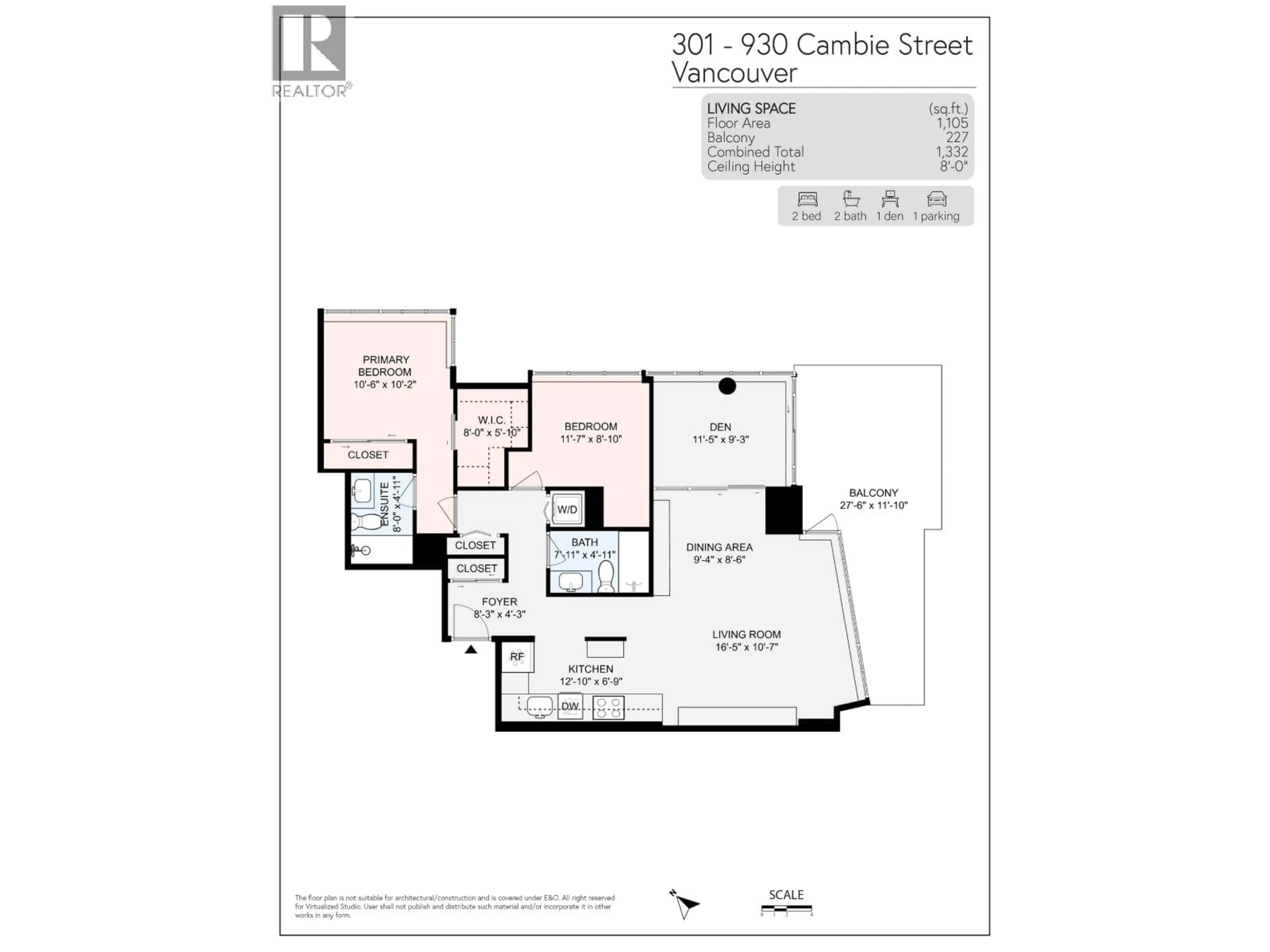 Floor plan for 301 - 930 CAMBIE STREET, Vancouver British Columbia V6B5X6