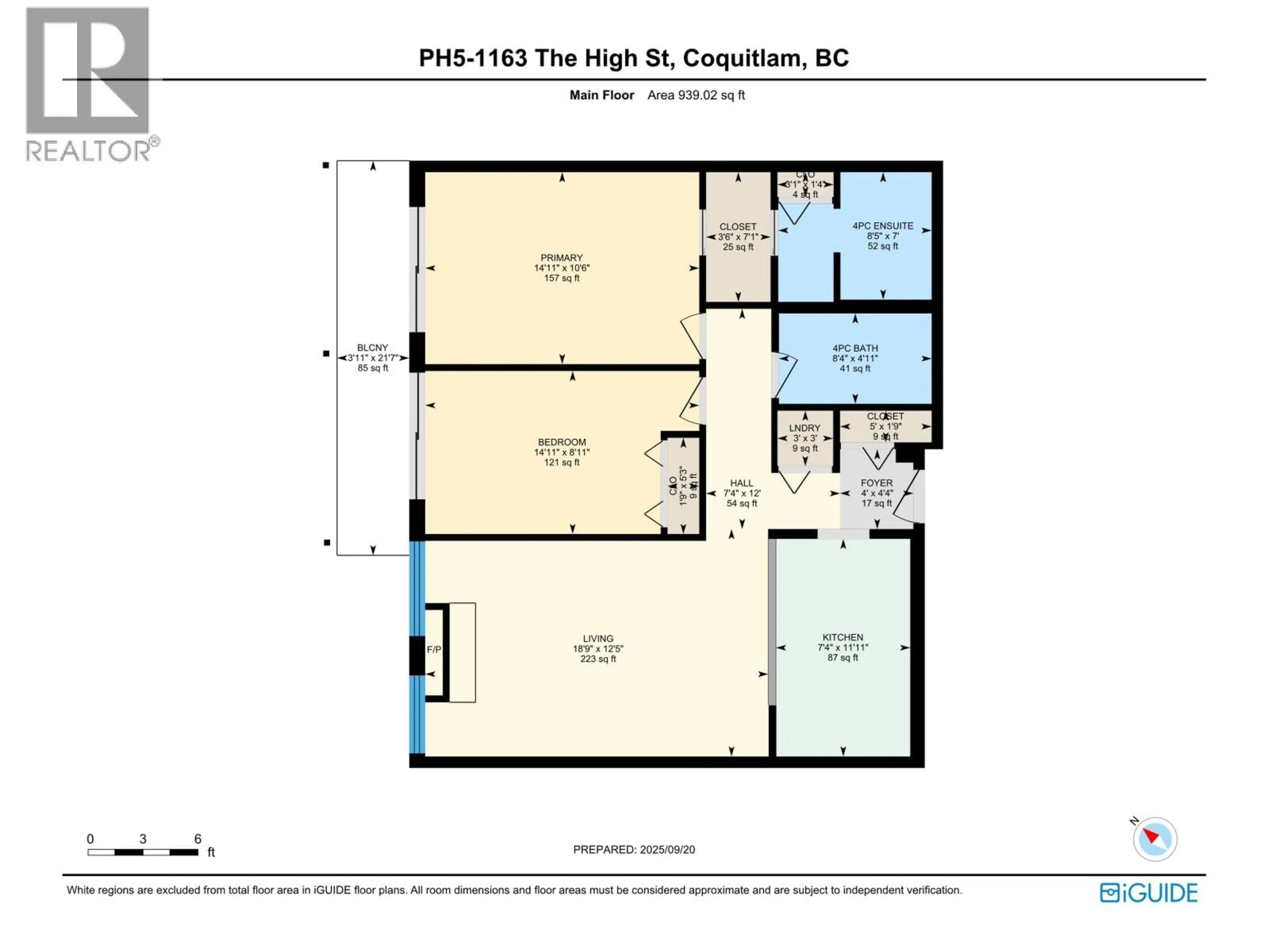 Floor plan for PH5 - 1163 THE HIGH STREET, Coquitlam British Columbia V3B7W2