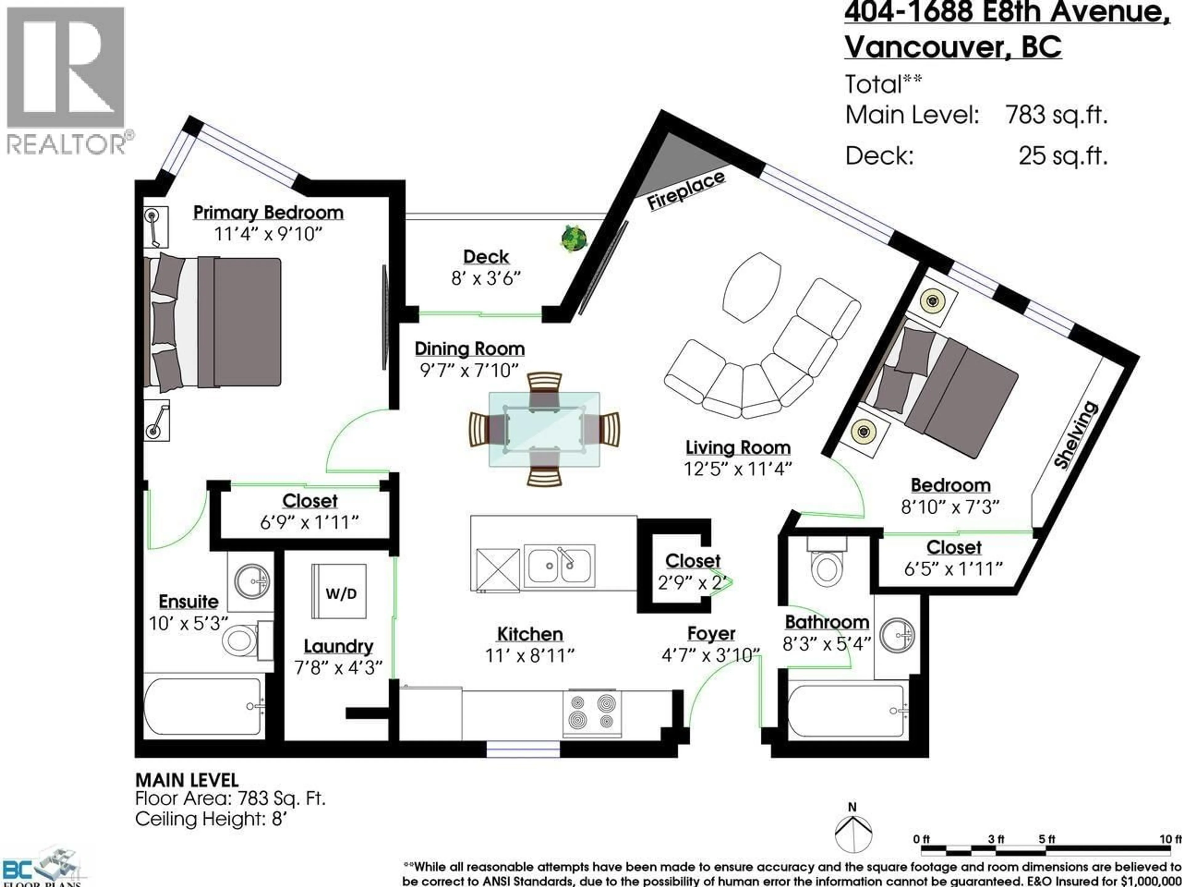 Floor plan for 404 - 1688 8TH AVENUE, Vancouver British Columbia V5N1T5