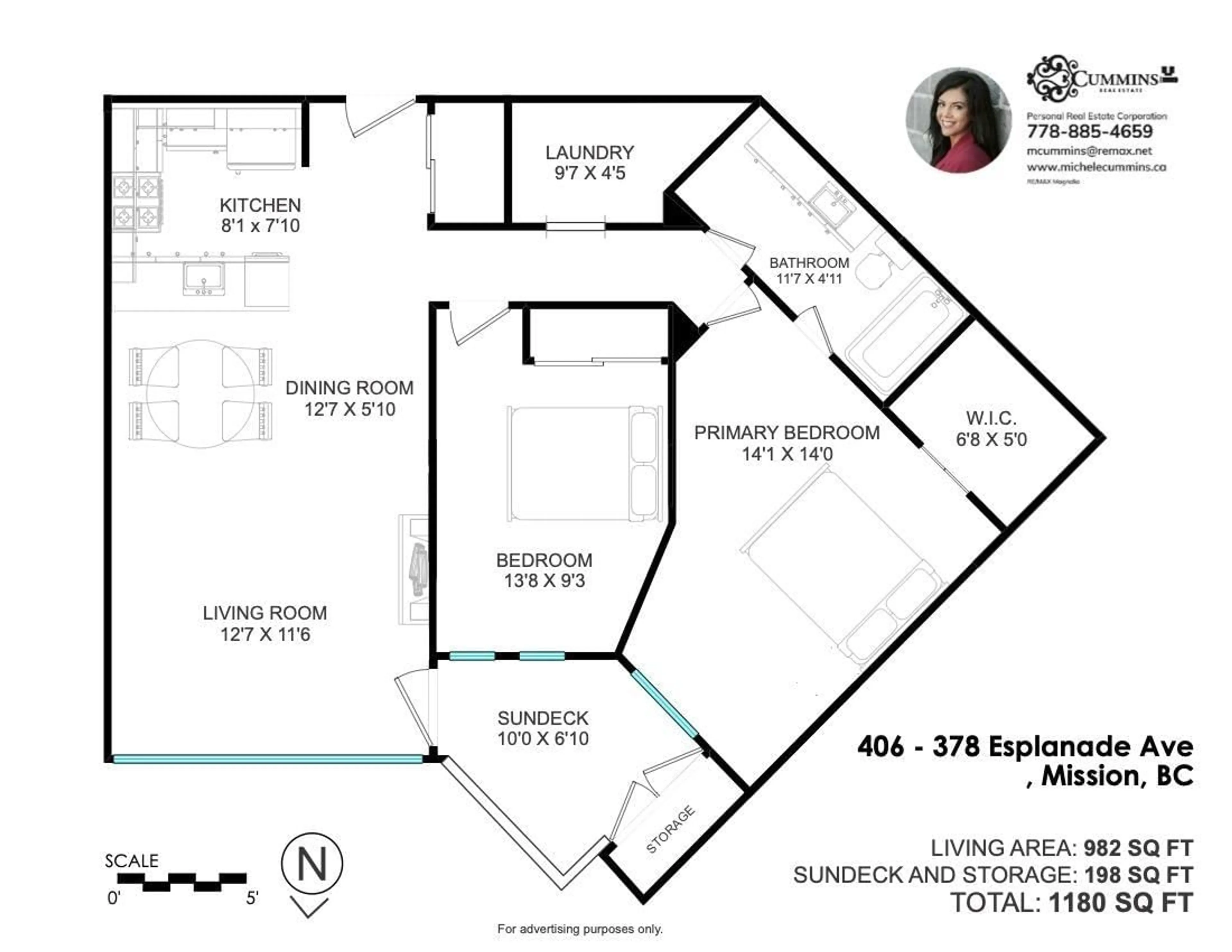 Floor plan for 406 - 378 ESPLANADE AVENUE, Harrison Hot Springs British Columbia V0M1K0