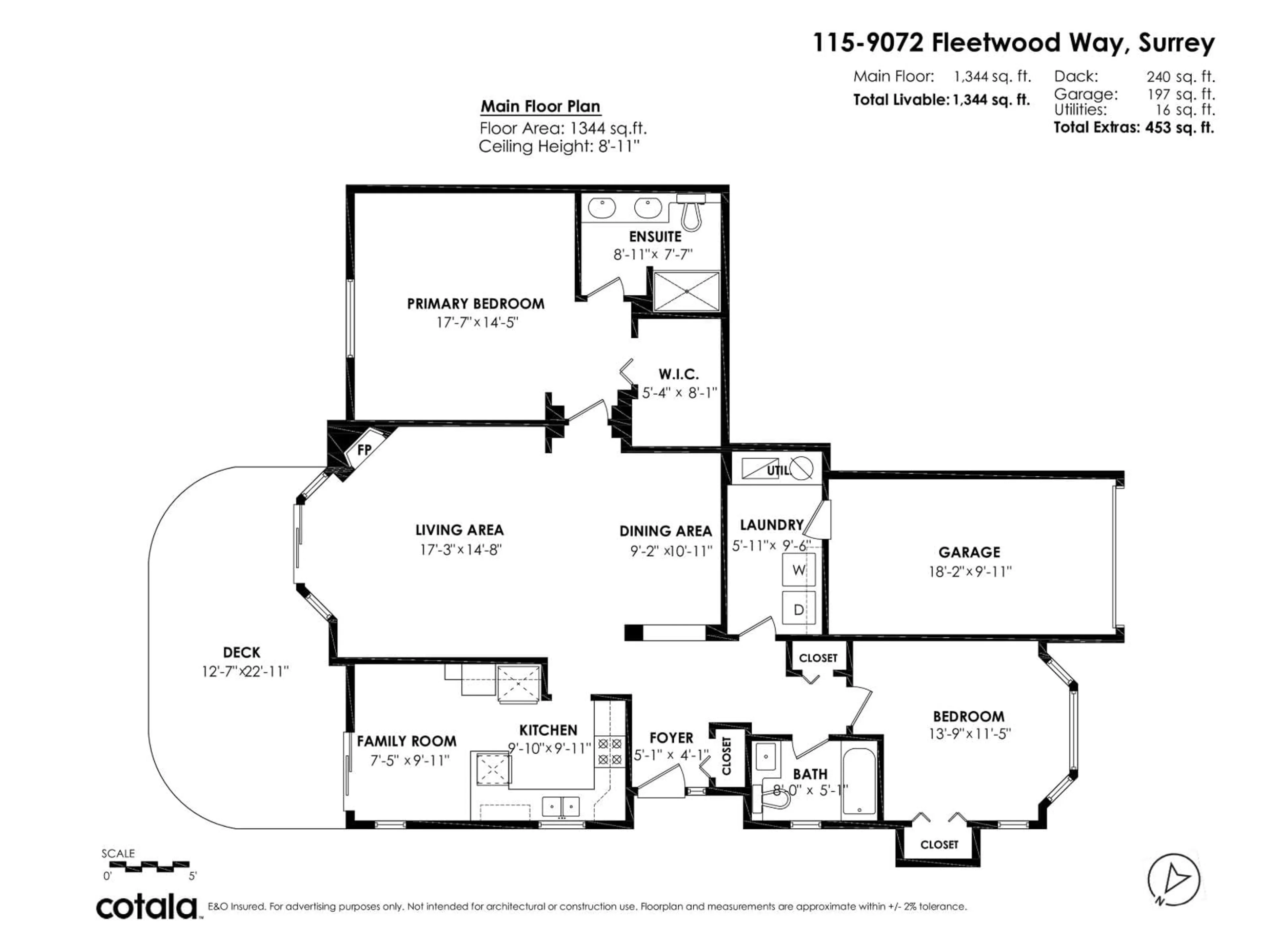 Floor plan for 115 - 9072 FLEETWOOD WAY, Surrey British Columbia V3R0M6