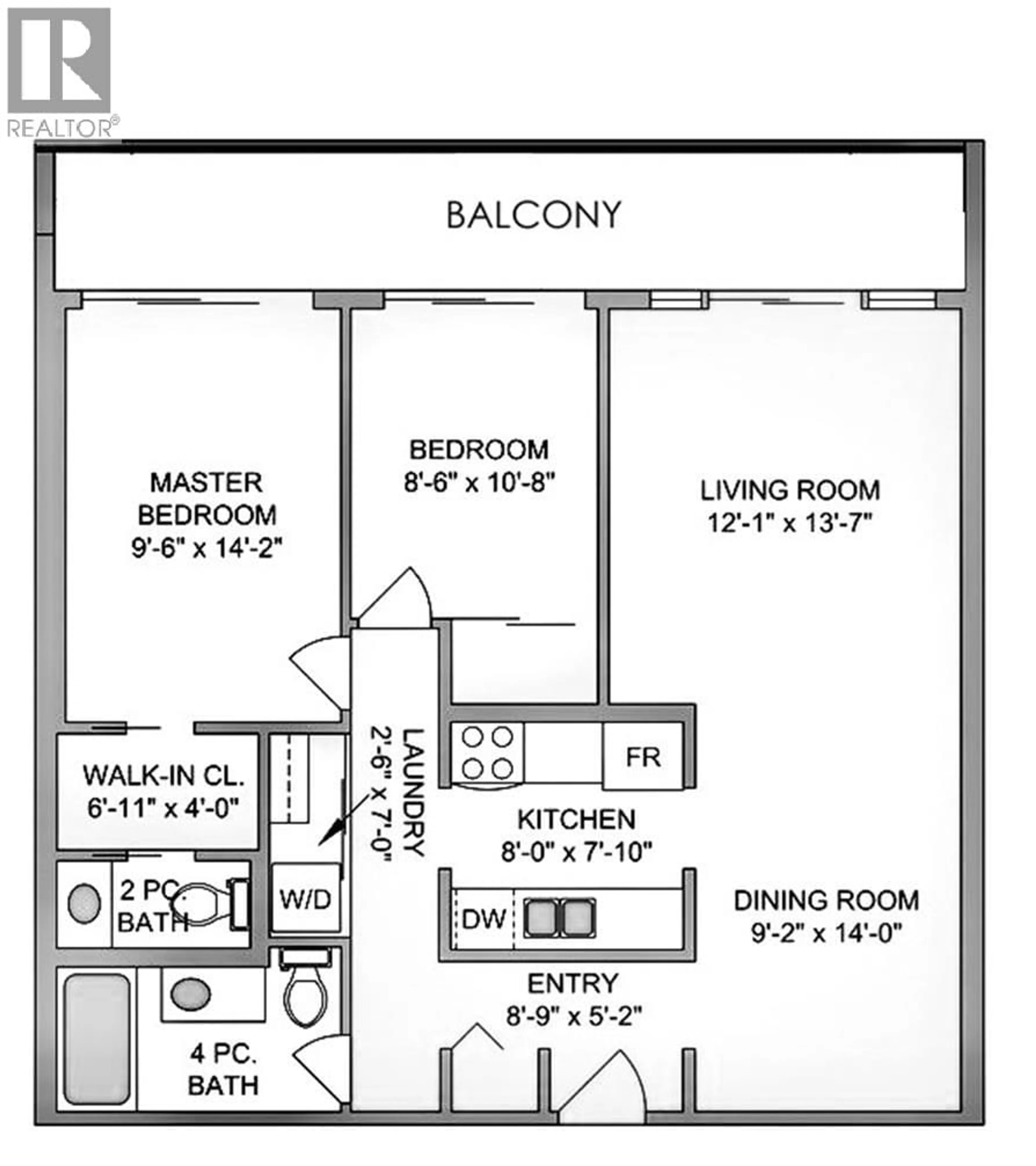 Floor plan for 205 - 6595 WILLINGDON AVENUE, Burnaby British Columbia V5H4E5