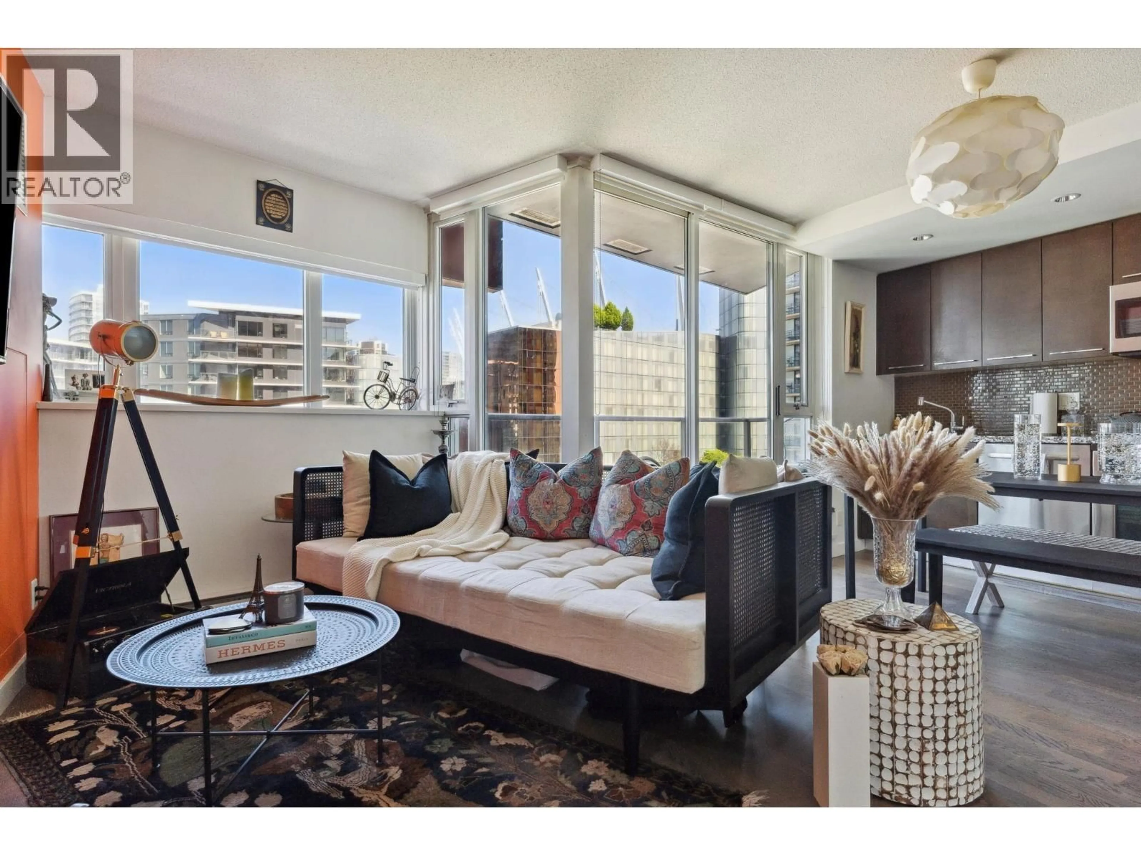 Living room with furniture, unknown for 1701 - 918 COOPERAGE WAY, Vancouver British Columbia V6B0A7