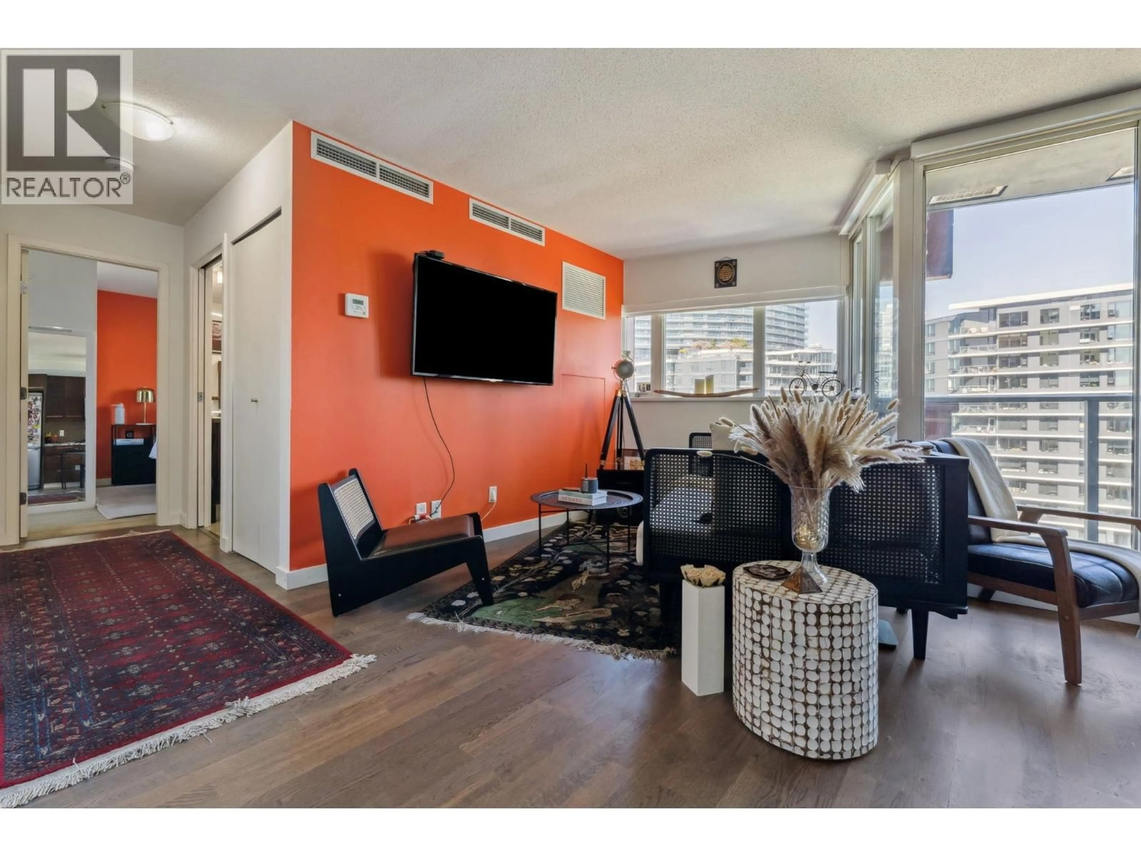 Living room with furniture, unknown for 1701 - 918 COOPERAGE WAY, Vancouver British Columbia V6B0A7