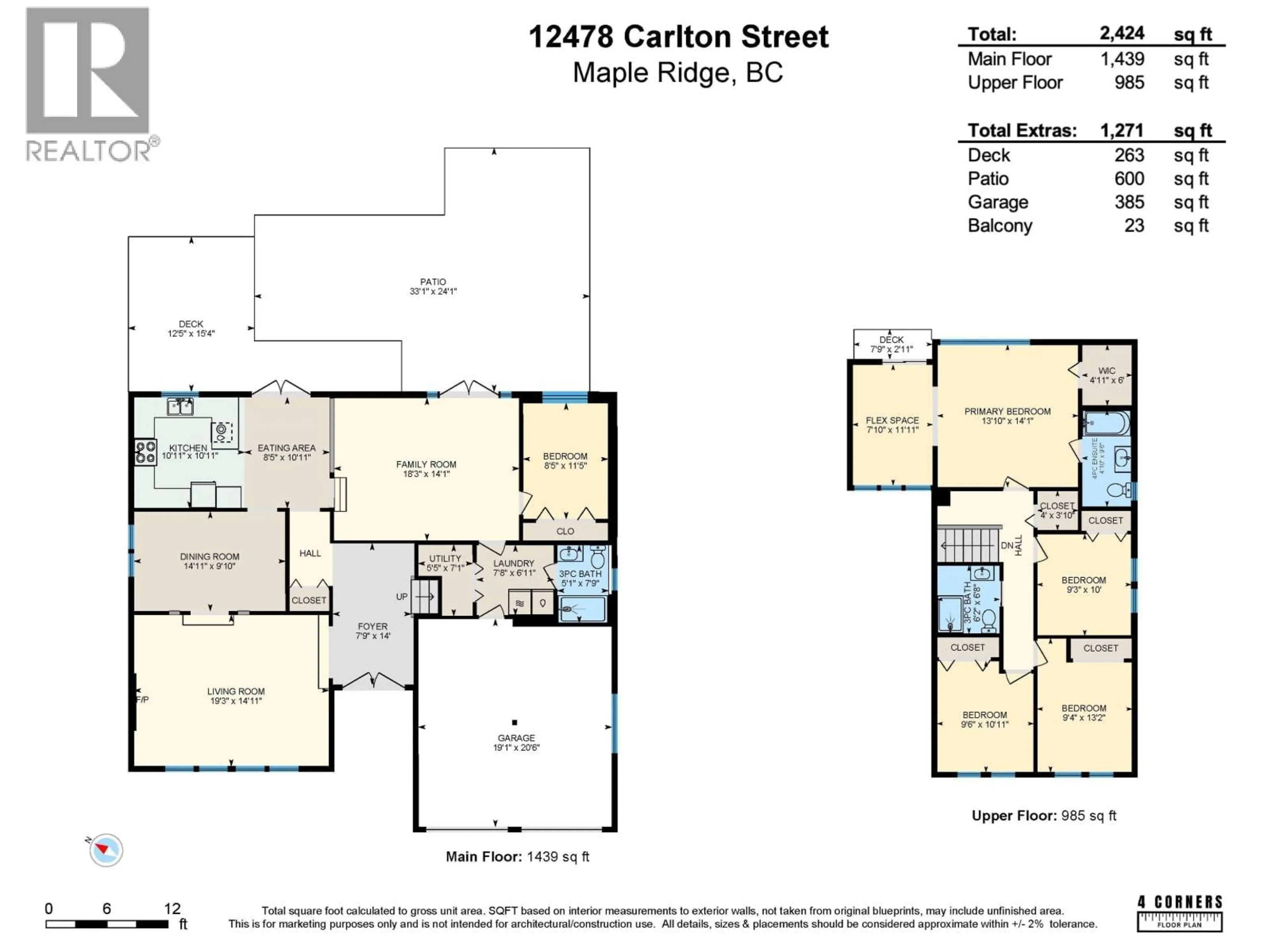 Floor plan for 12478 CARLTON STREET, Maple Ridge British Columbia V4R2L3