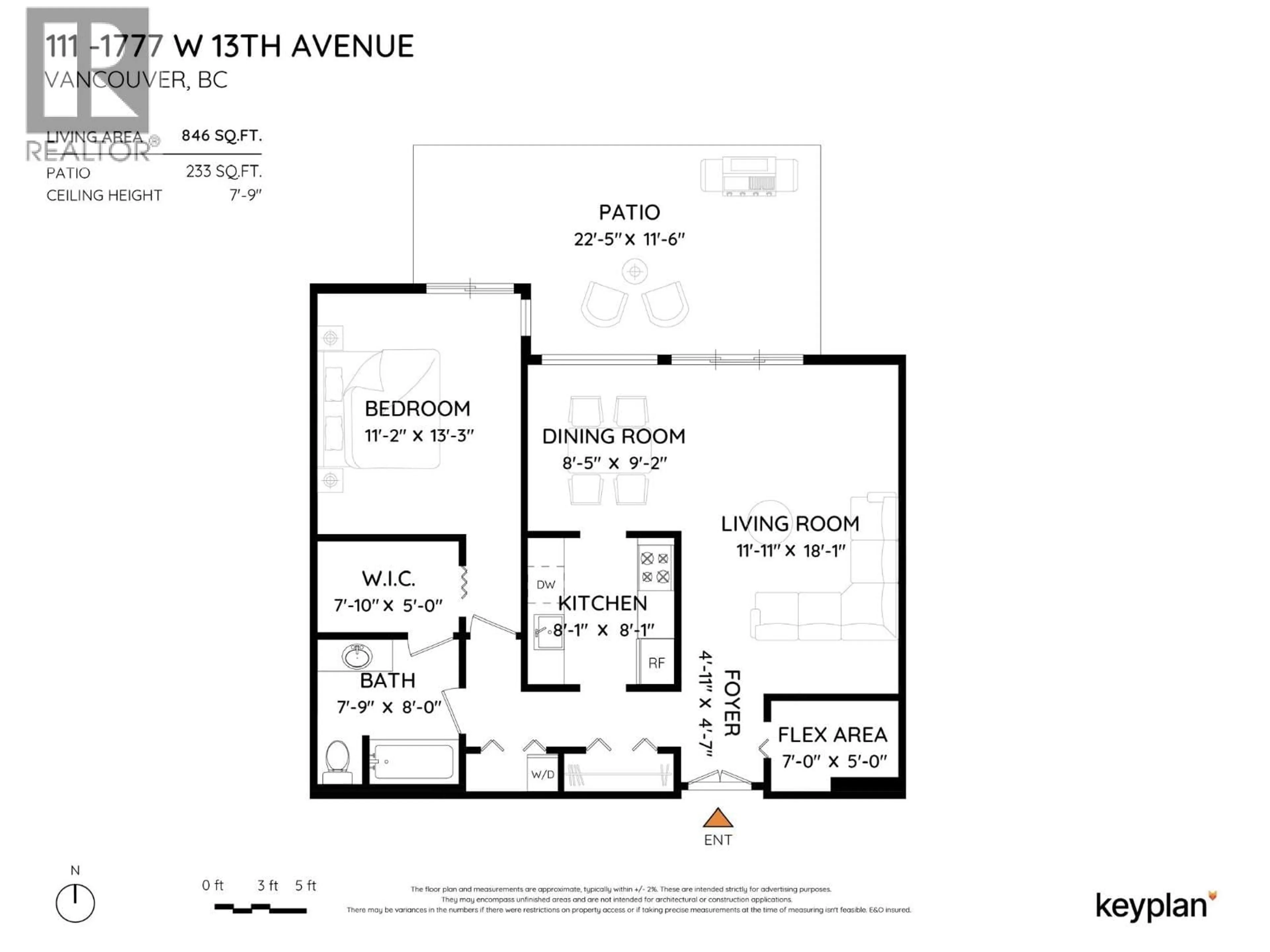Floor plan for 111 - 1777 WEST 13TH AVENUE, Vancouver British Columbia V6J2H2