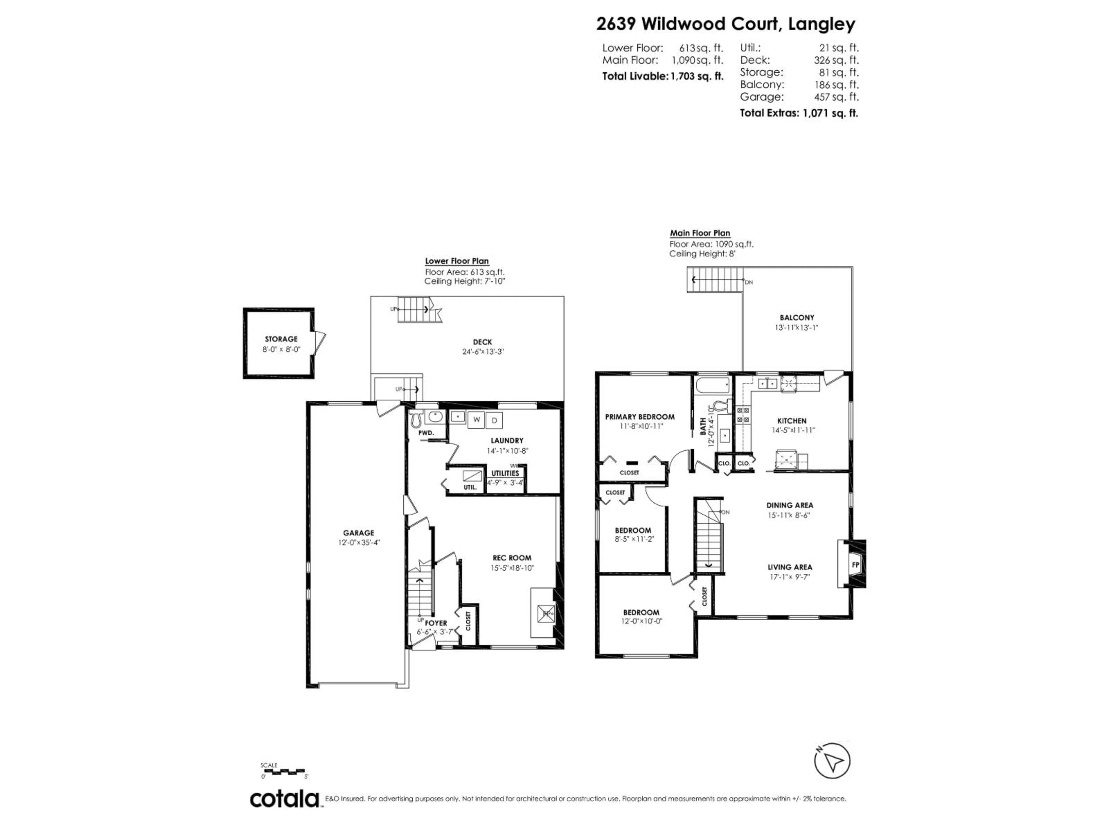 Floor plan for 2639 WILDWOOD COURT, Langley British Columbia V2Y1E8