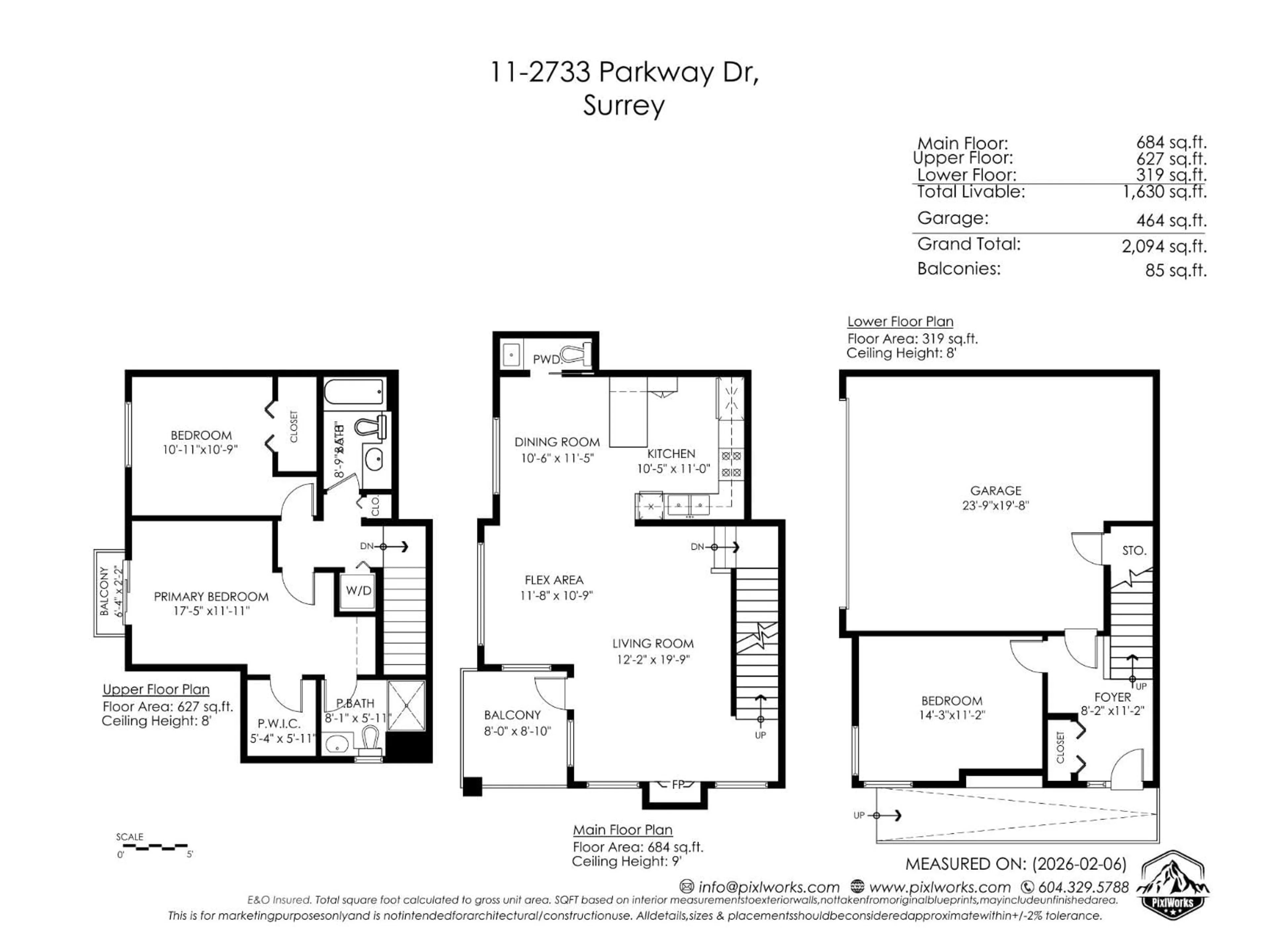 Floor plan for 11 - 2733 PARKWAY DRIVE, Surrey British Columbia V4P3P7