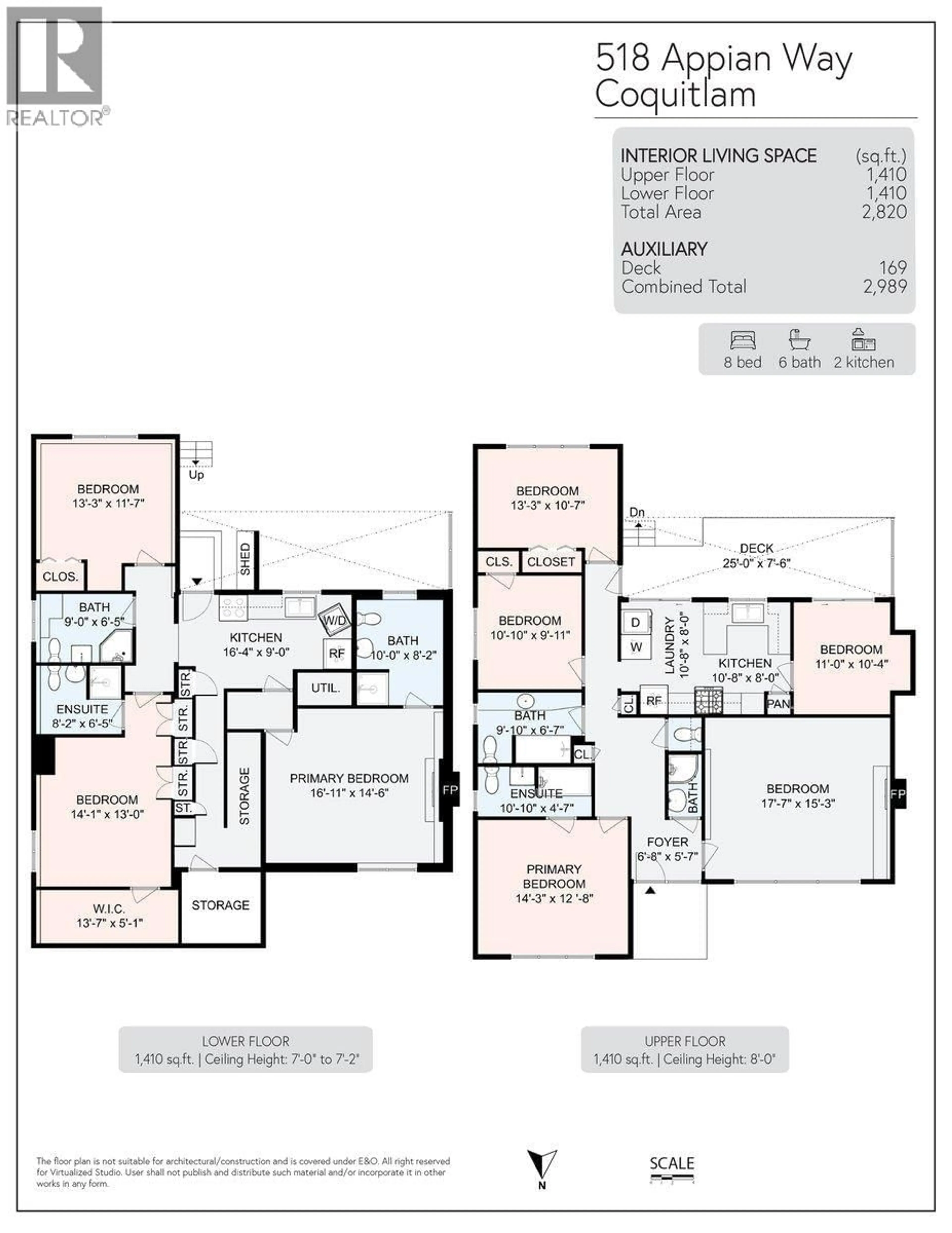 Floor plan for 518 APPIAN WAY, Coquitlam British Columbia V3J2A5