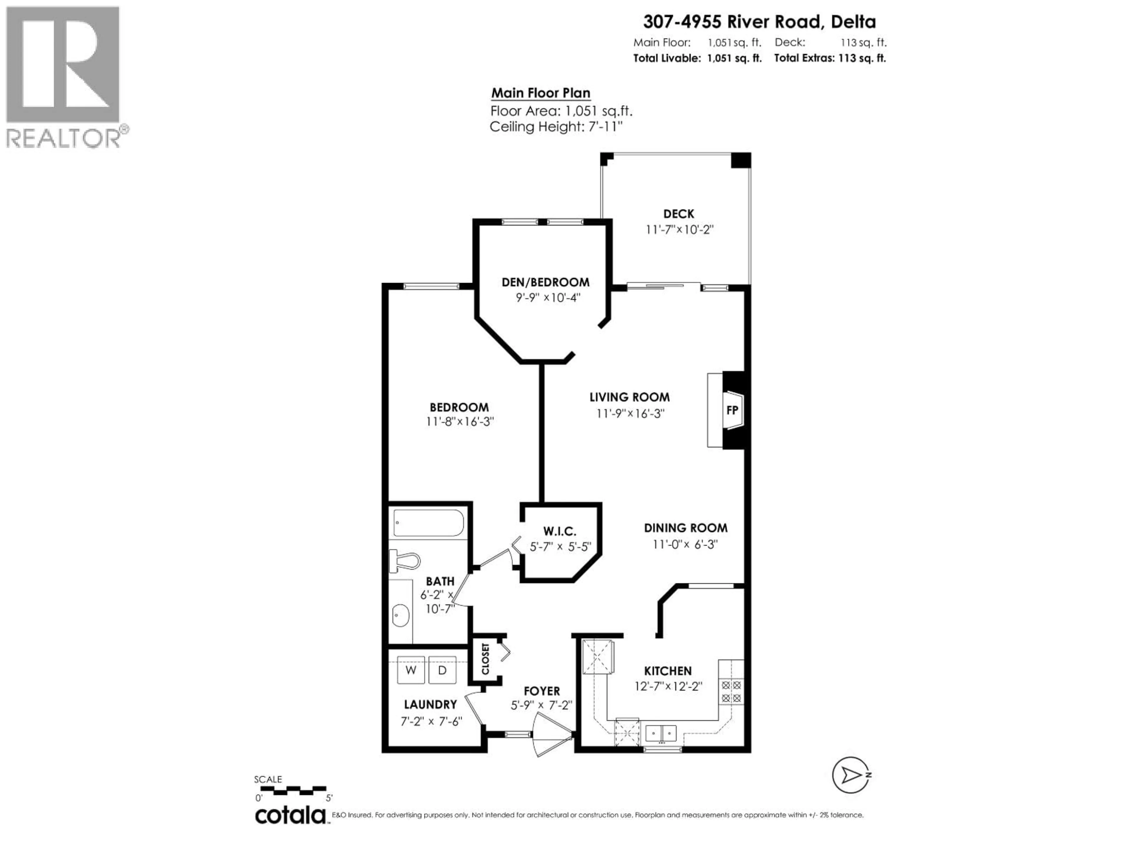Floor plan for 307 - 4955 RIVER ROAD, Delta British Columbia V4K4V9