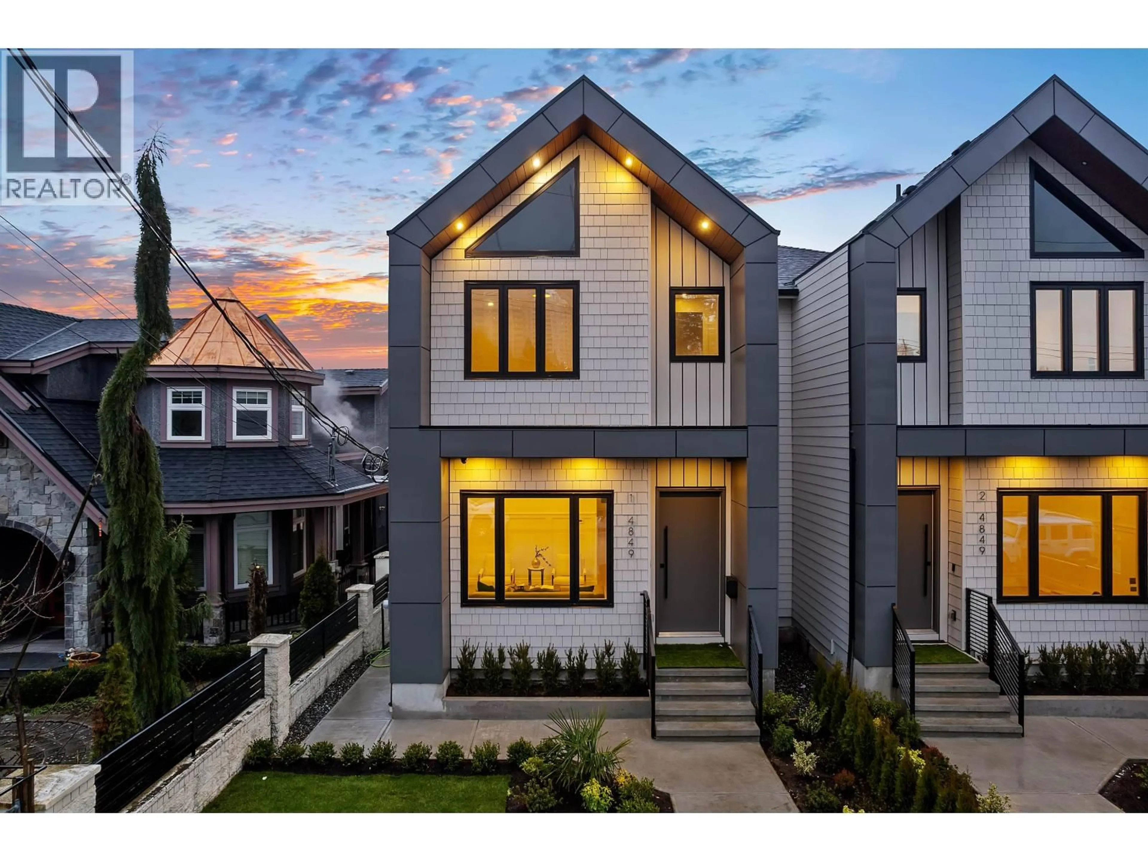 Home with brick exterior material, street for 1 - 4849 SHEPHERD STREET, Burnaby British Columbia V5H1L6