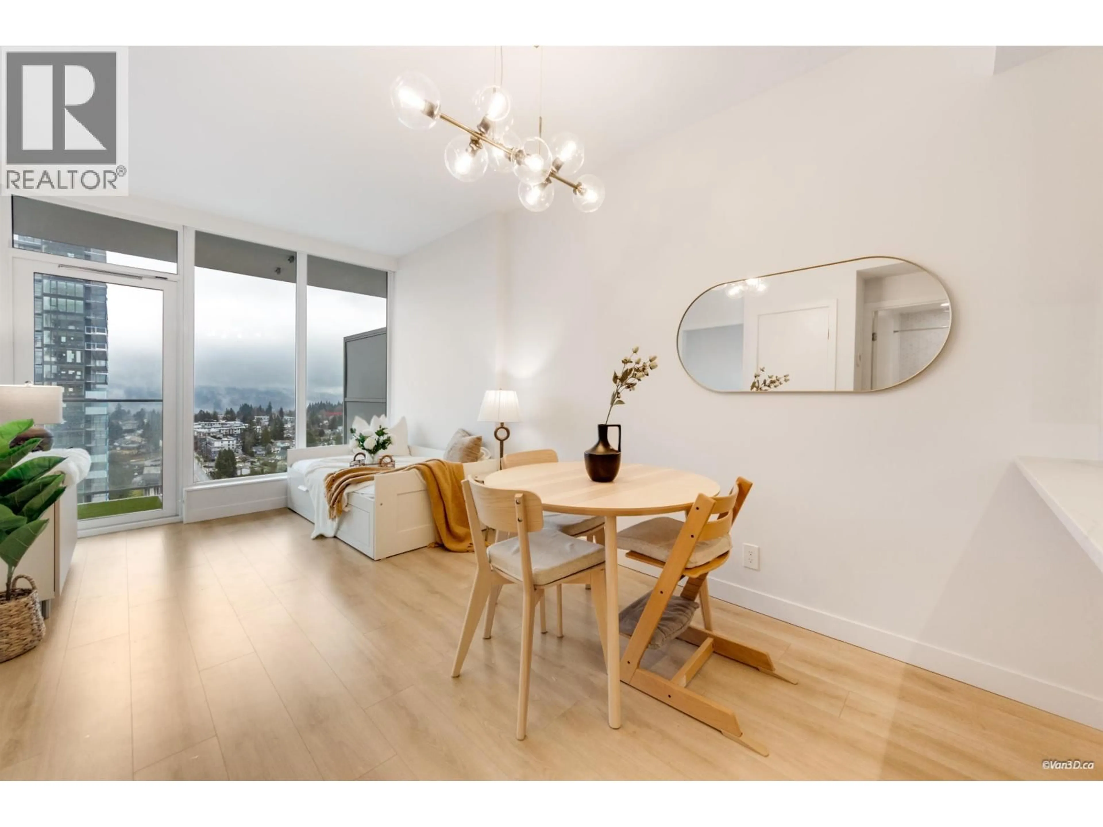 Dining room, wood/laminate floor for 2505 - 567 CLARKE ROAD, Coquitlam British Columbia V3J0K7