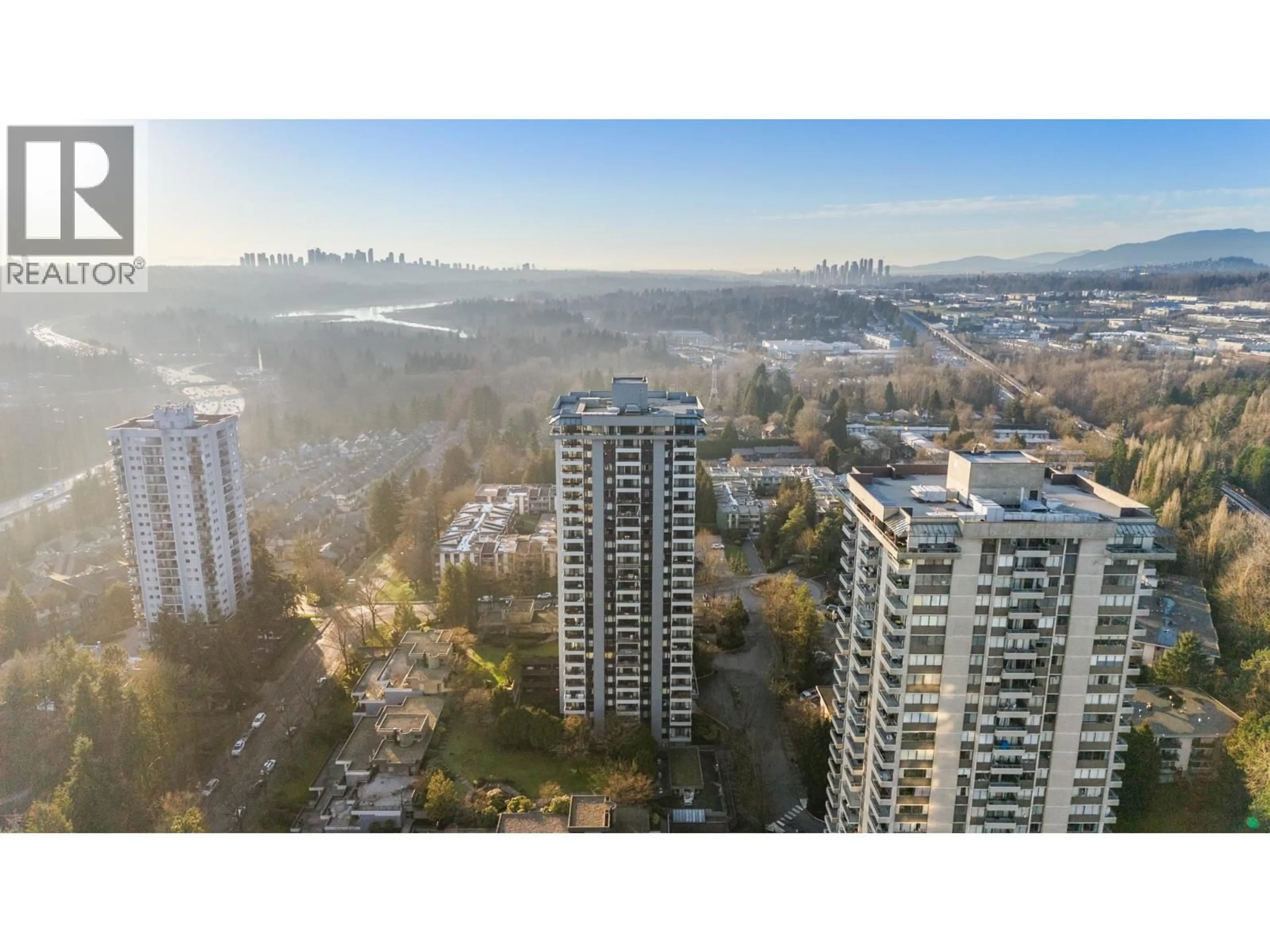 A pic from outside/outdoor area/front of a property/back of a property/a pic from drone, city buildings view from balcony for 903 - 3980 CARRIGAN COURT, Burnaby British Columbia V3N4S6
