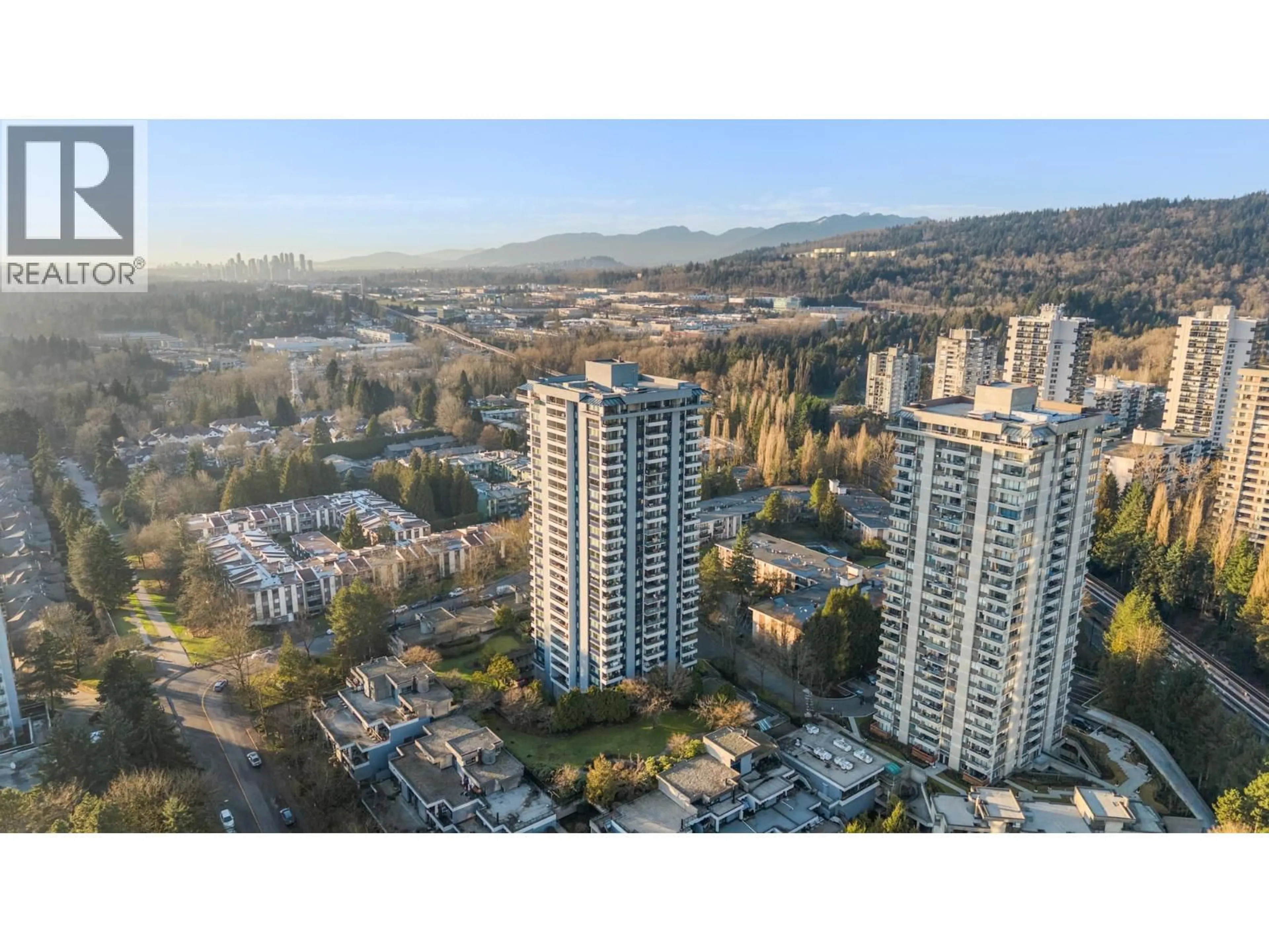 A pic from outside/outdoor area/front of a property/back of a property/a pic from drone, city buildings view from balcony for 903 - 3980 CARRIGAN COURT, Burnaby British Columbia V3N4S6