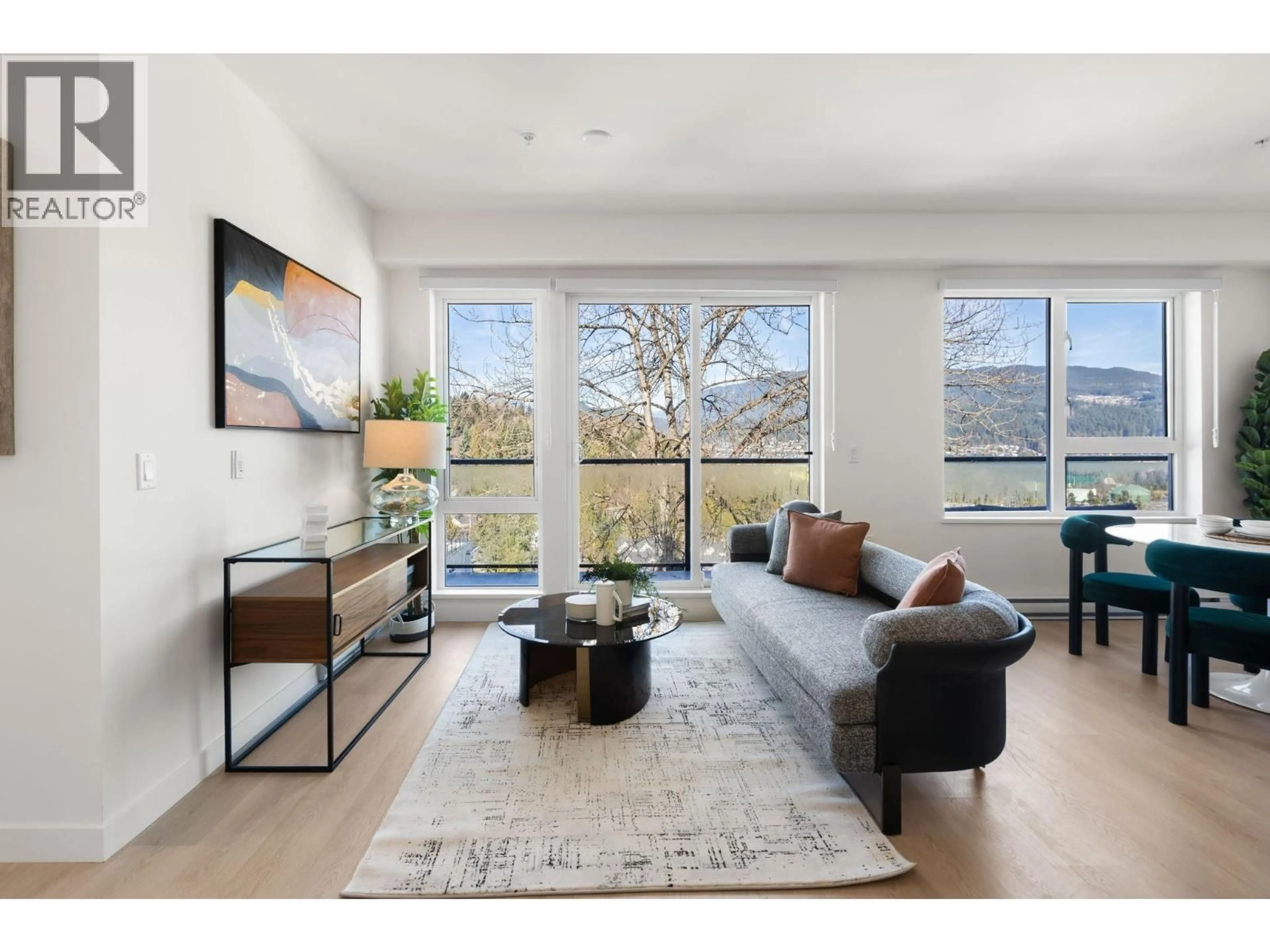 Living room with furniture, wood/laminate floor for PH 608 - 2002 ST. GEORGE STREET, Port Moody British Columbia V3H0N4