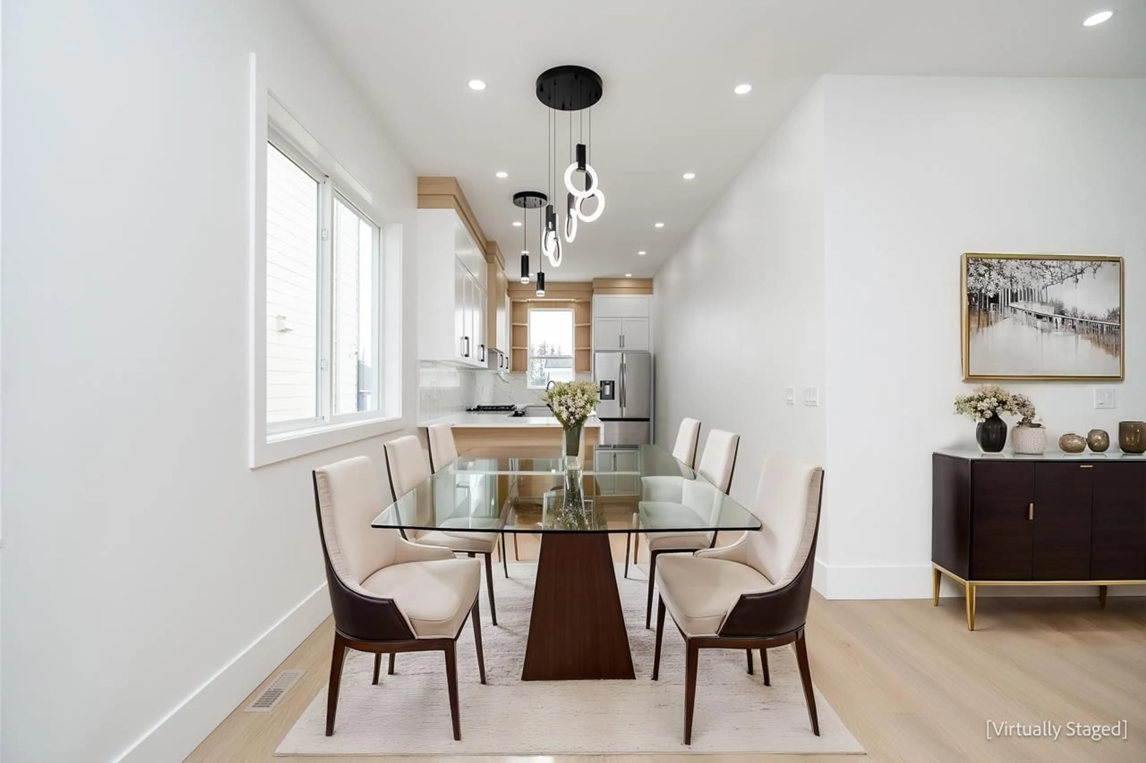 Dining room, wood/laminate floor for 2033 168 STREET, Surrey British Columbia V3Z1H1