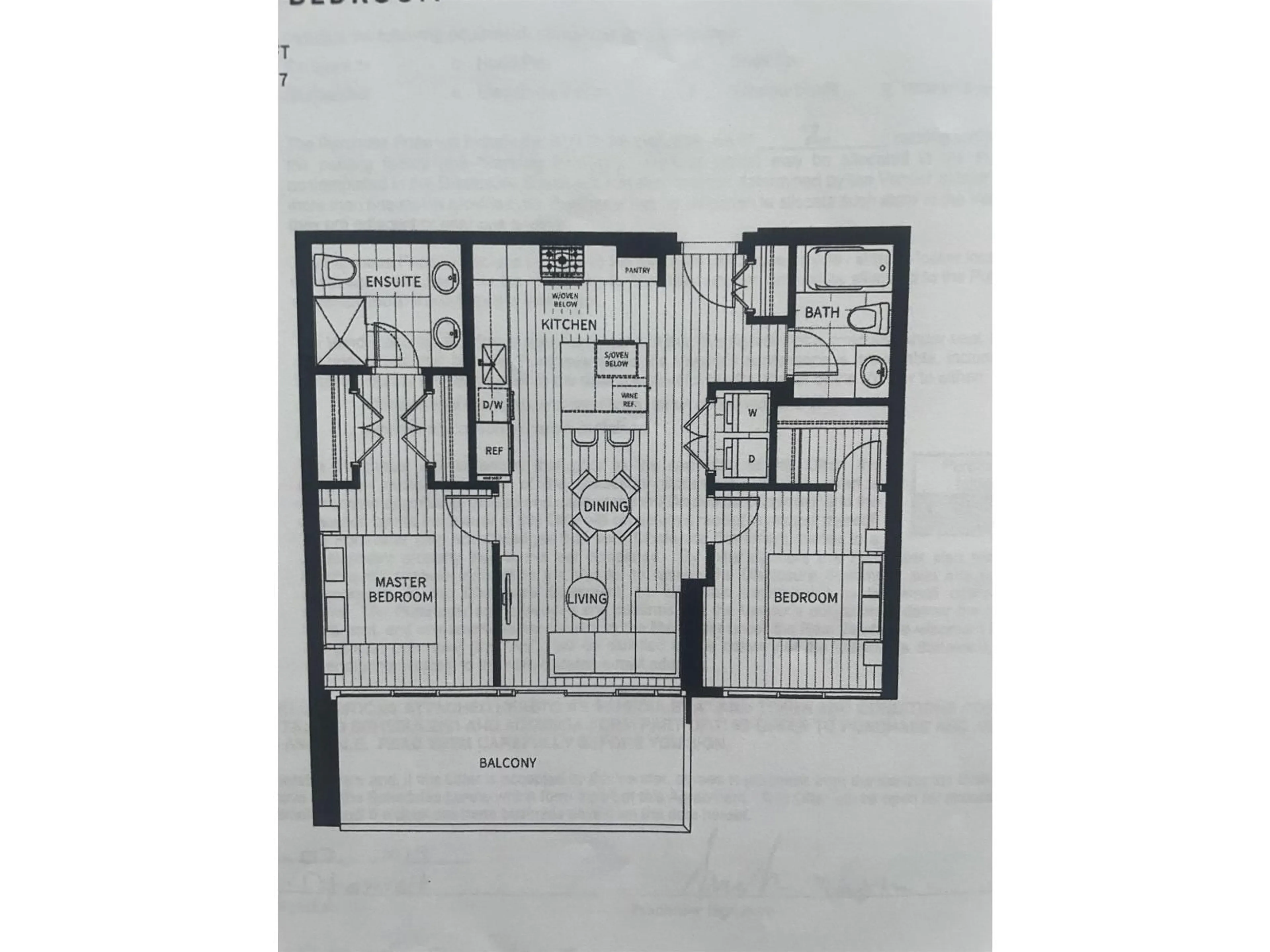 Floor plan for 707 - 1526 FINLAY STREET, White Rock British Columbia V4B4L9