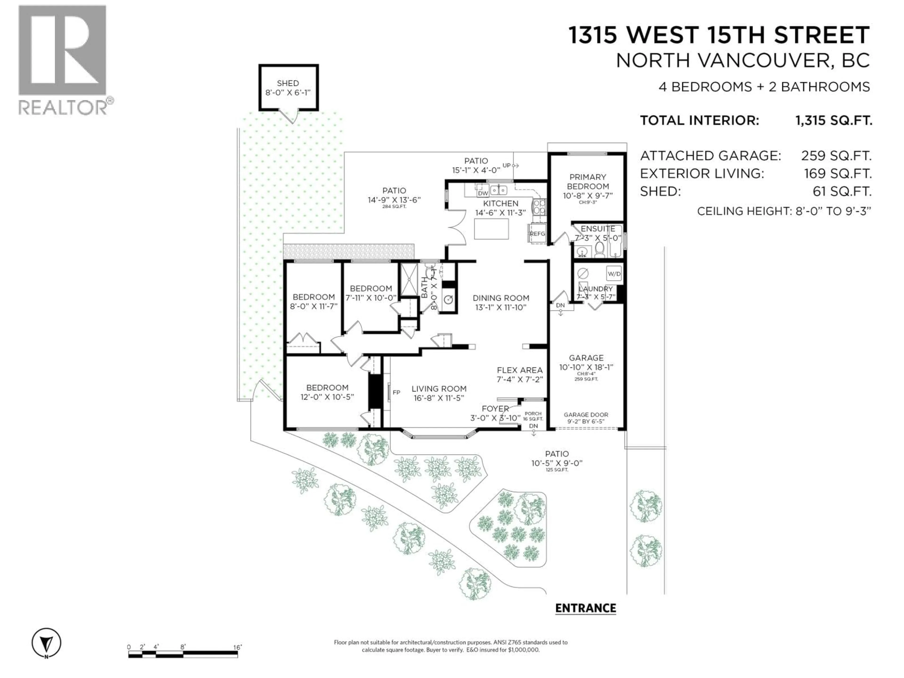 Floor plan for 1315 15TH STREET, North Vancouver British Columbia V7P1N1