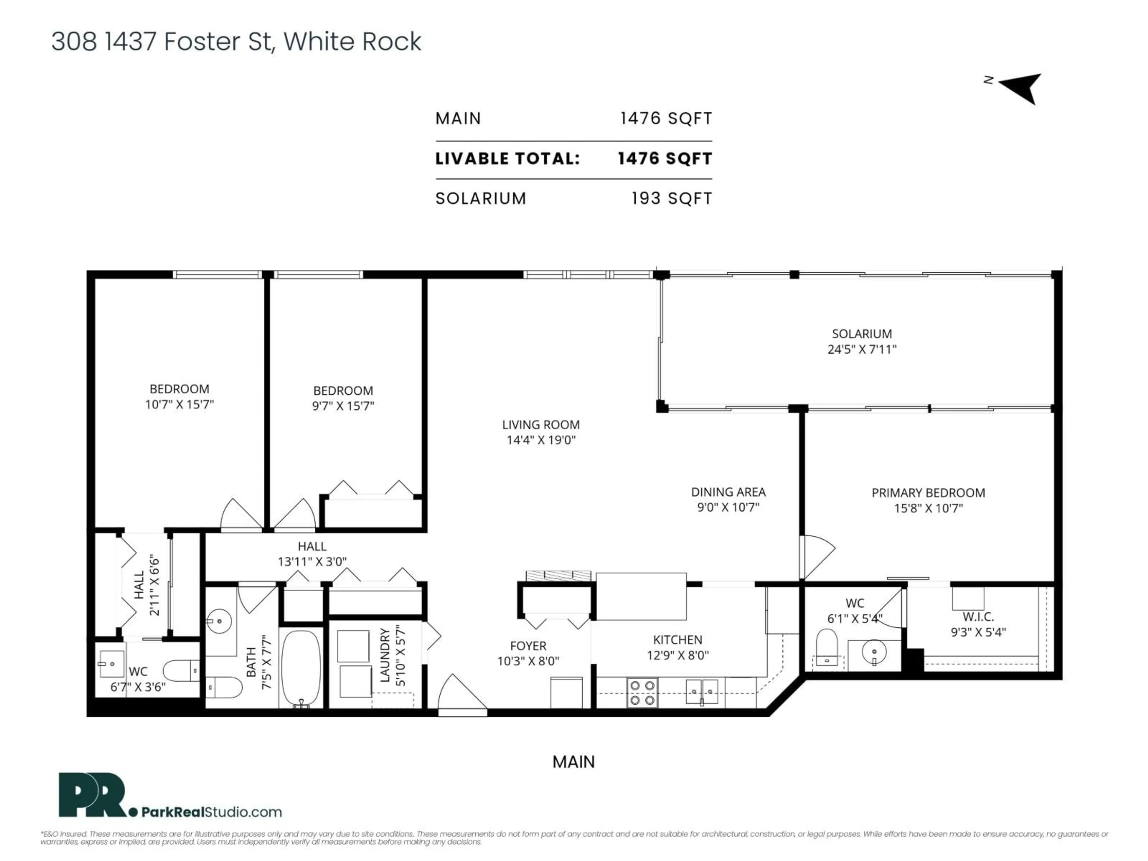 Floor plan for #308 - 1437 FOSTER STREET, White Rock British Columbia V4B3X6