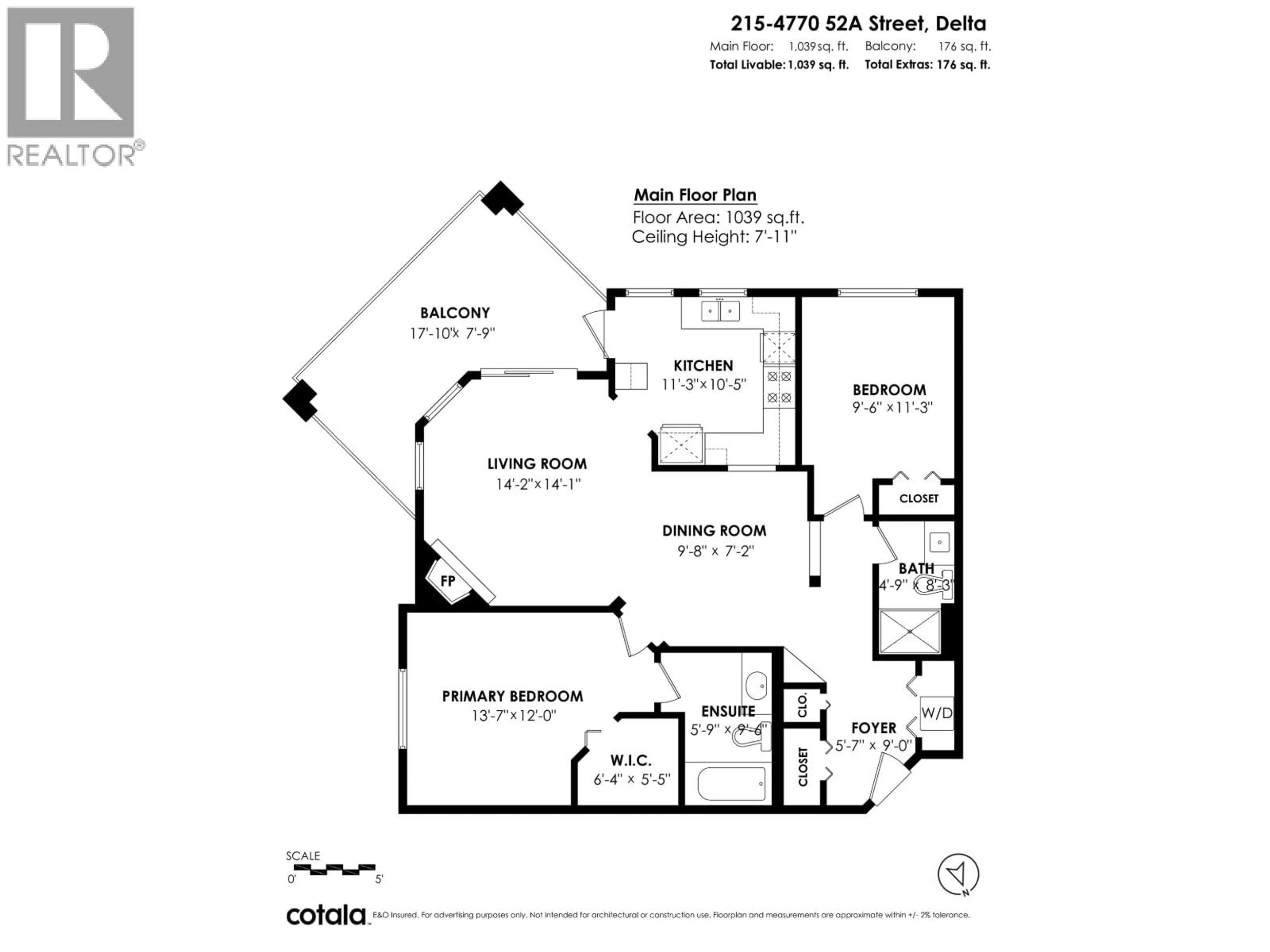 Floor plan for 215 - 4770 52A STREET, Delta British Columbia V4K5B5