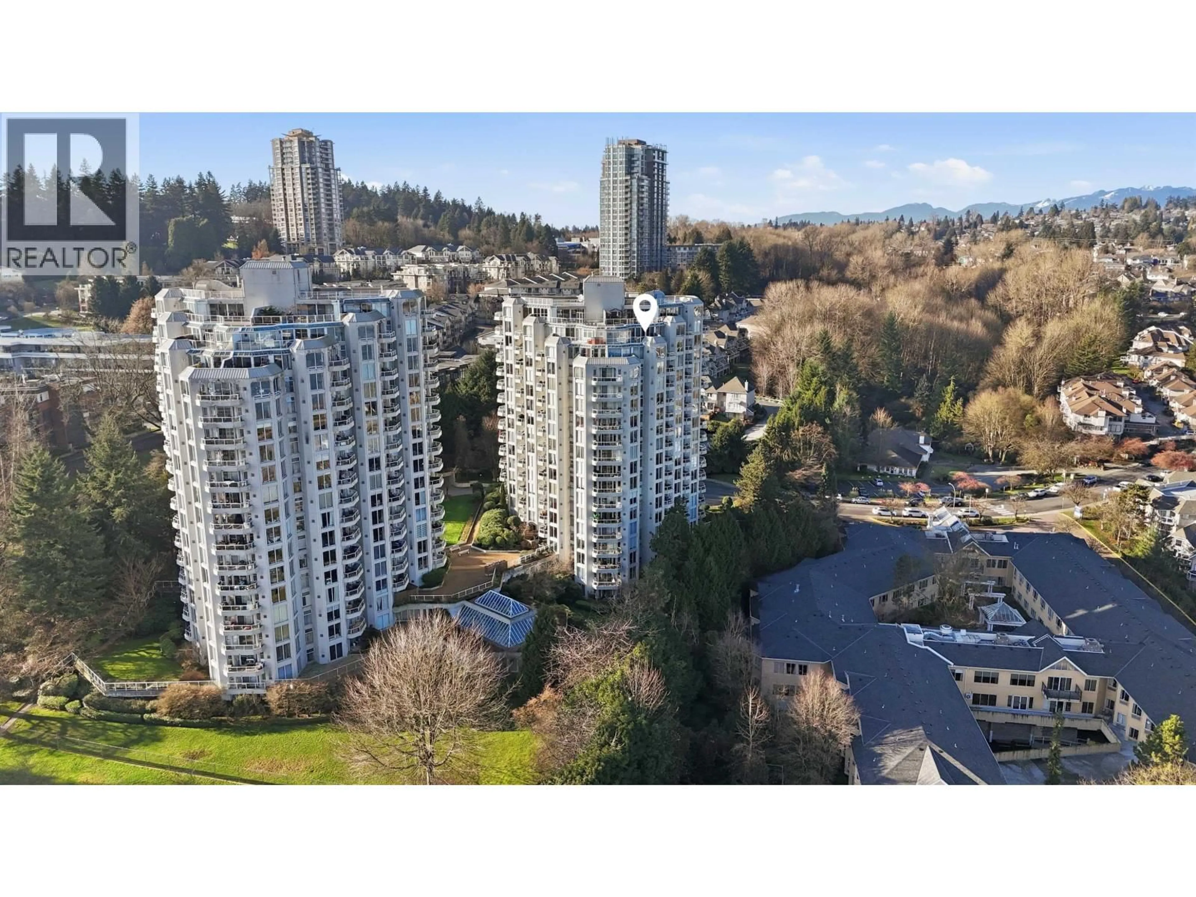 A pic from outside/outdoor area/front of a property/back of a property/a pic from drone, city buildings view from balcony for 1703 - 71 JAMIESON COURT, New Westminster British Columbia V3L5R4