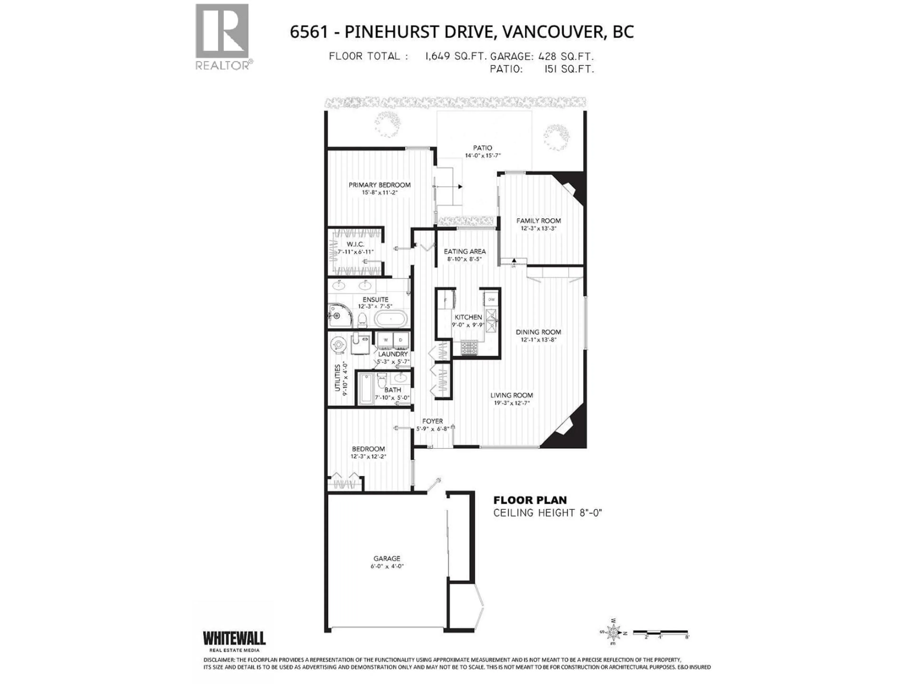 Floor plan for 6561 PINEHURST DRIVE, Vancouver British Columbia V5X4N9