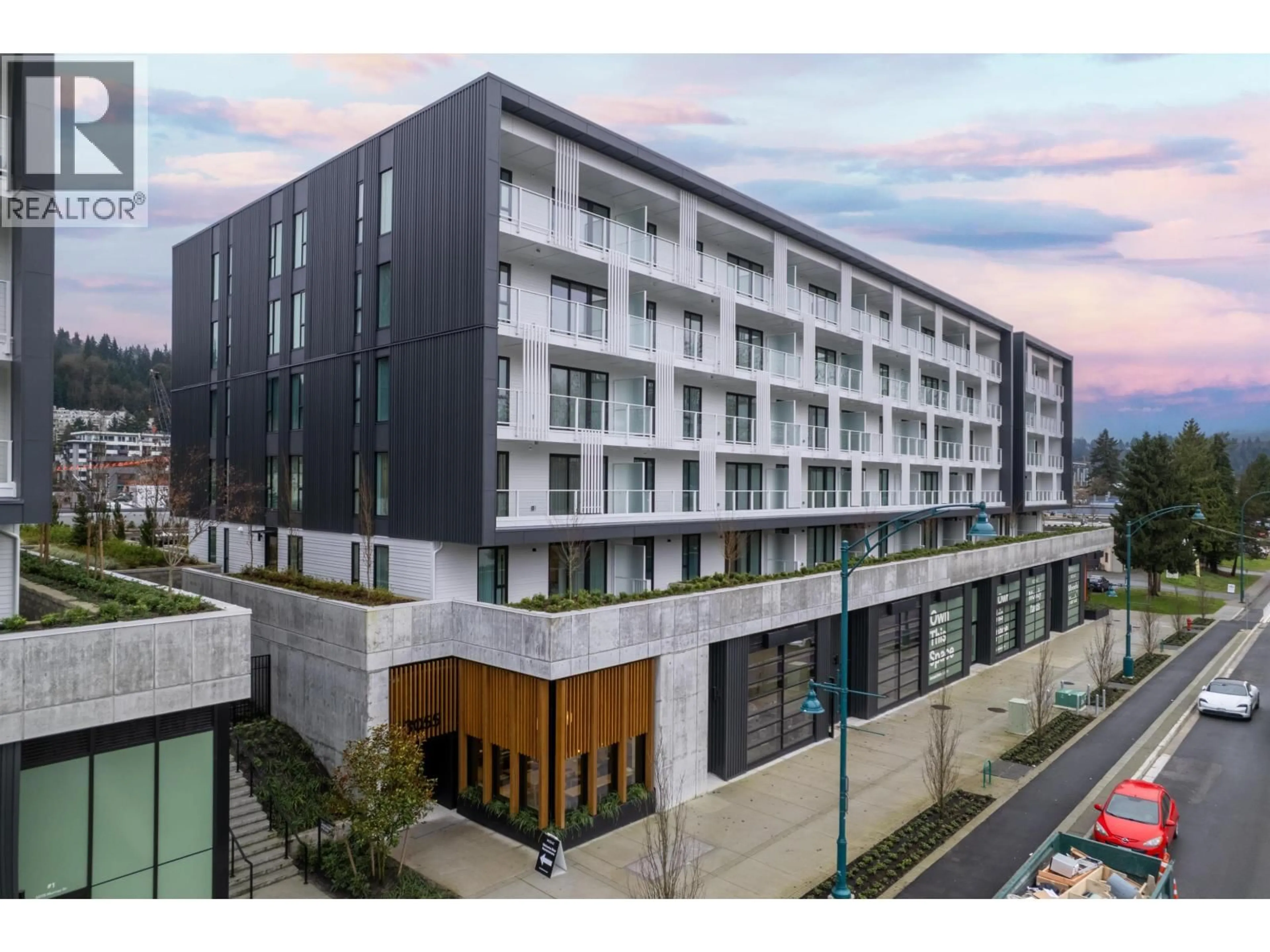 A pic from outside/outdoor area/front of a property/back of a property/a pic from drone, building for 508 - 3055 MURRAY STREET, Port Moody British Columbia V3H0P4