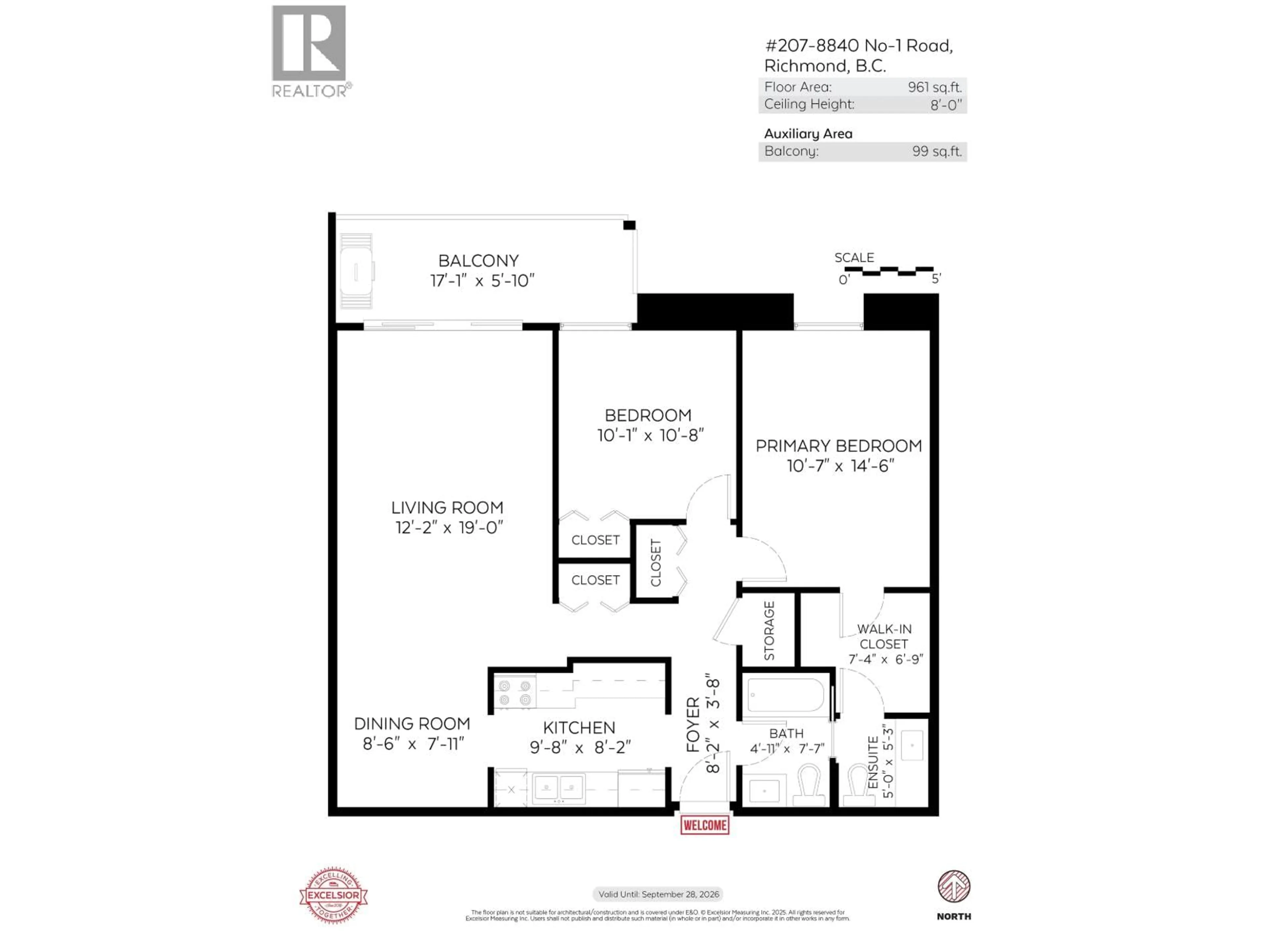 Floor plan for 207 - 8840 NO 1 ROAD, Richmond British Columbia V7C4C1