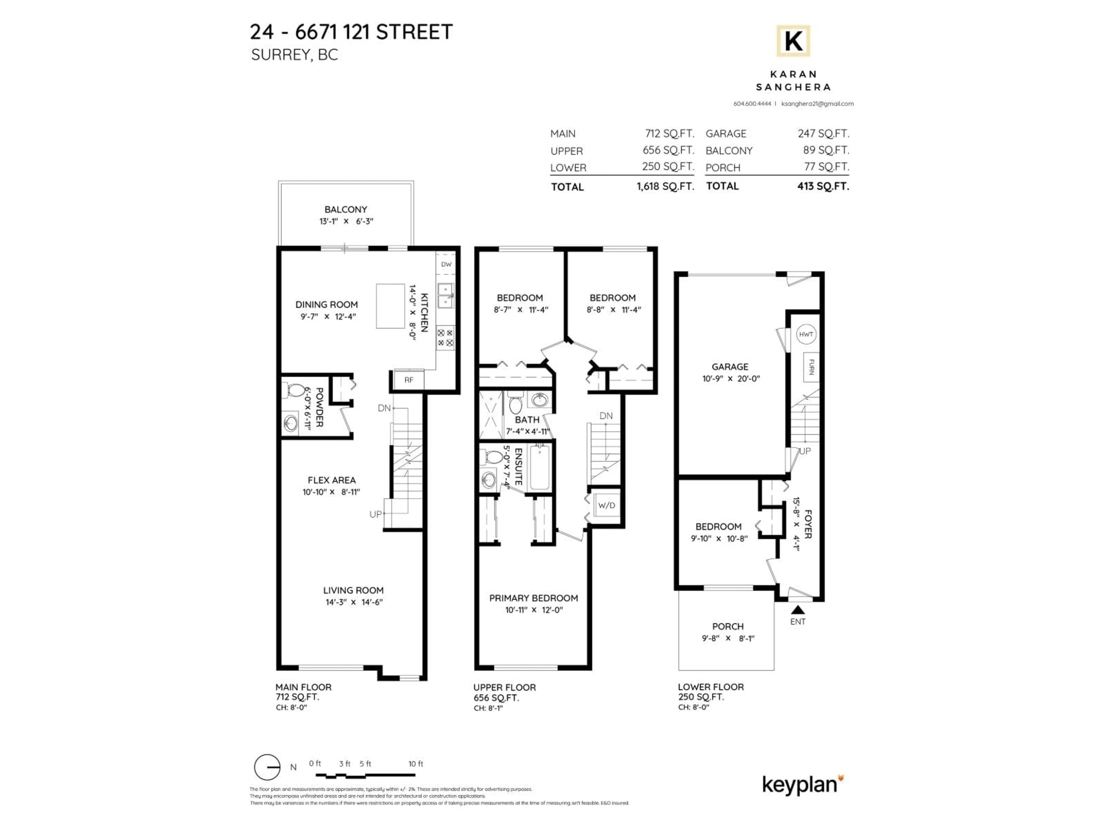 Floor plan for 24 - 6671 121 STREET, Surrey British Columbia V3W1T9