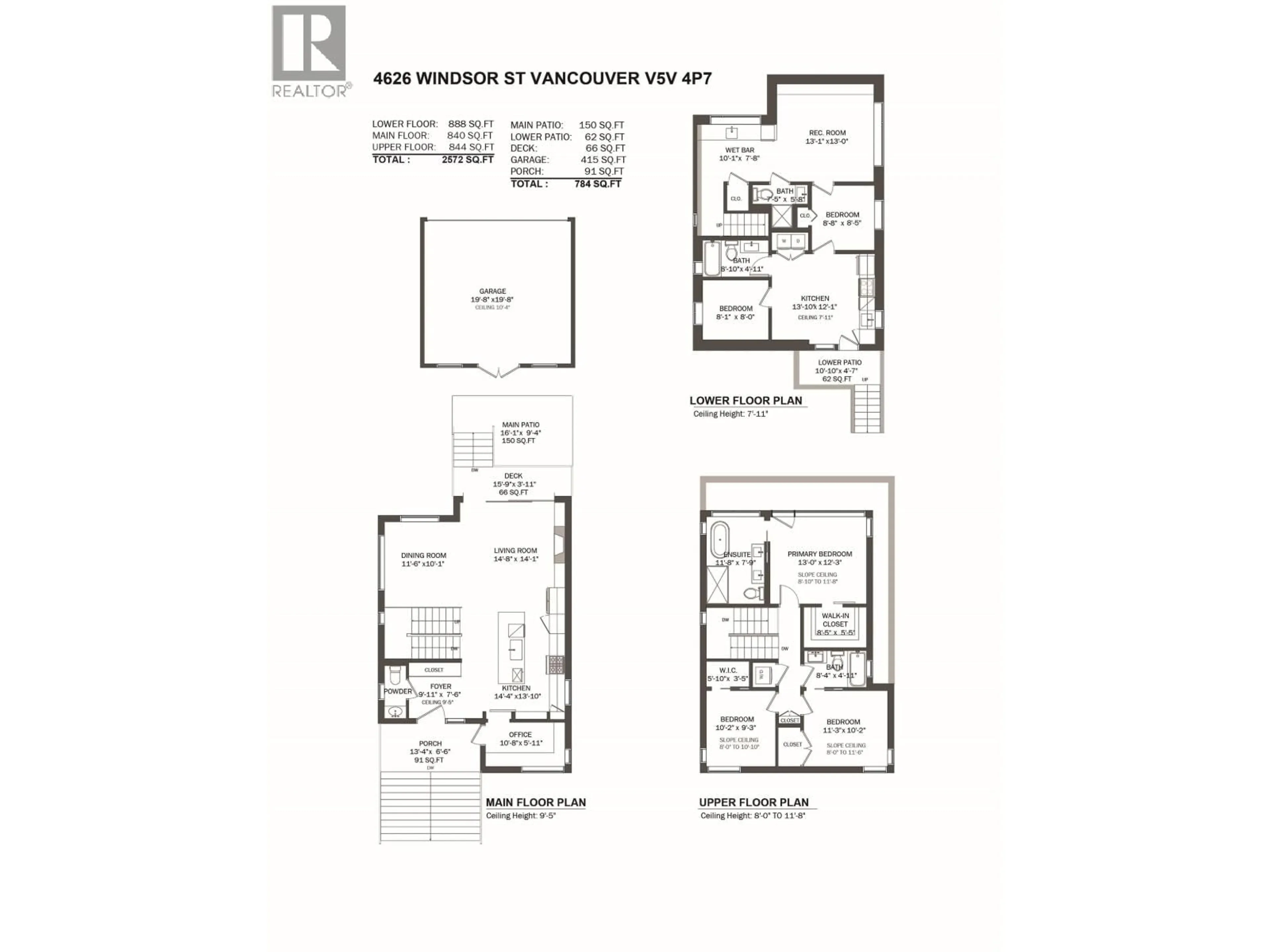 Floor plan for 4626 WINDSOR STREET, Vancouver British Columbia V5V4P7
